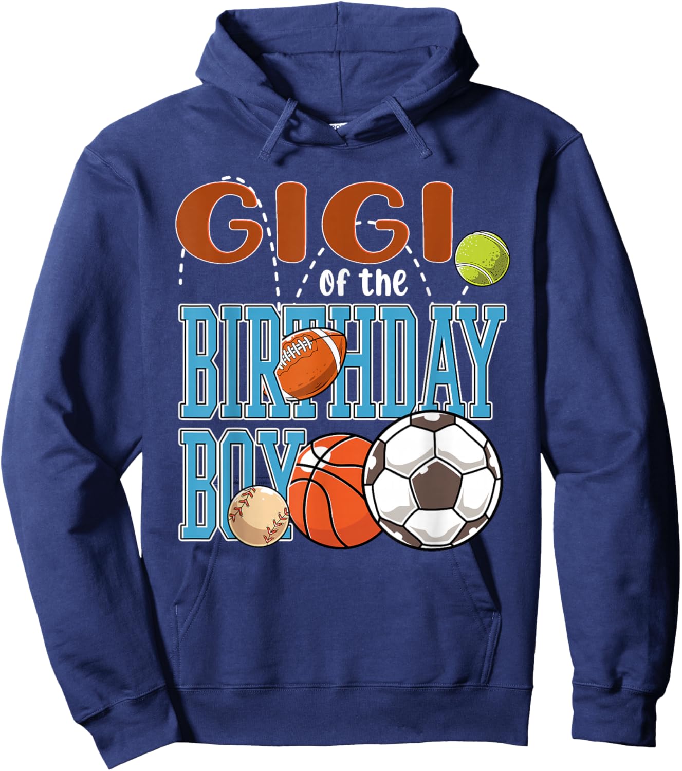 All Star Gigi of The Birthday Boy Sports Daddy Bday Hoodie - Hoodie | Navy