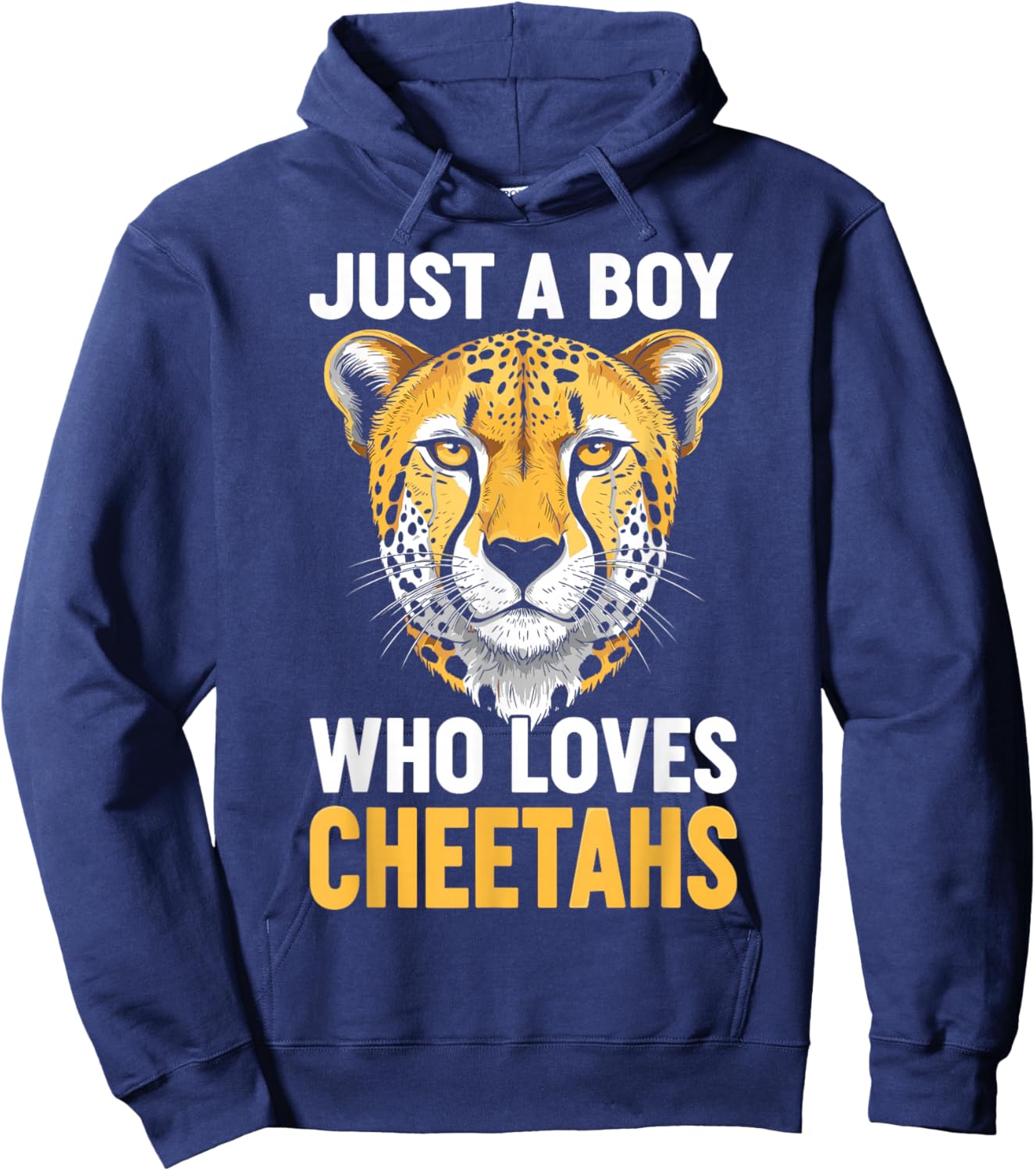 Just a Boy Who Loves Cheetahs Hoodie - Hoodie | Navy