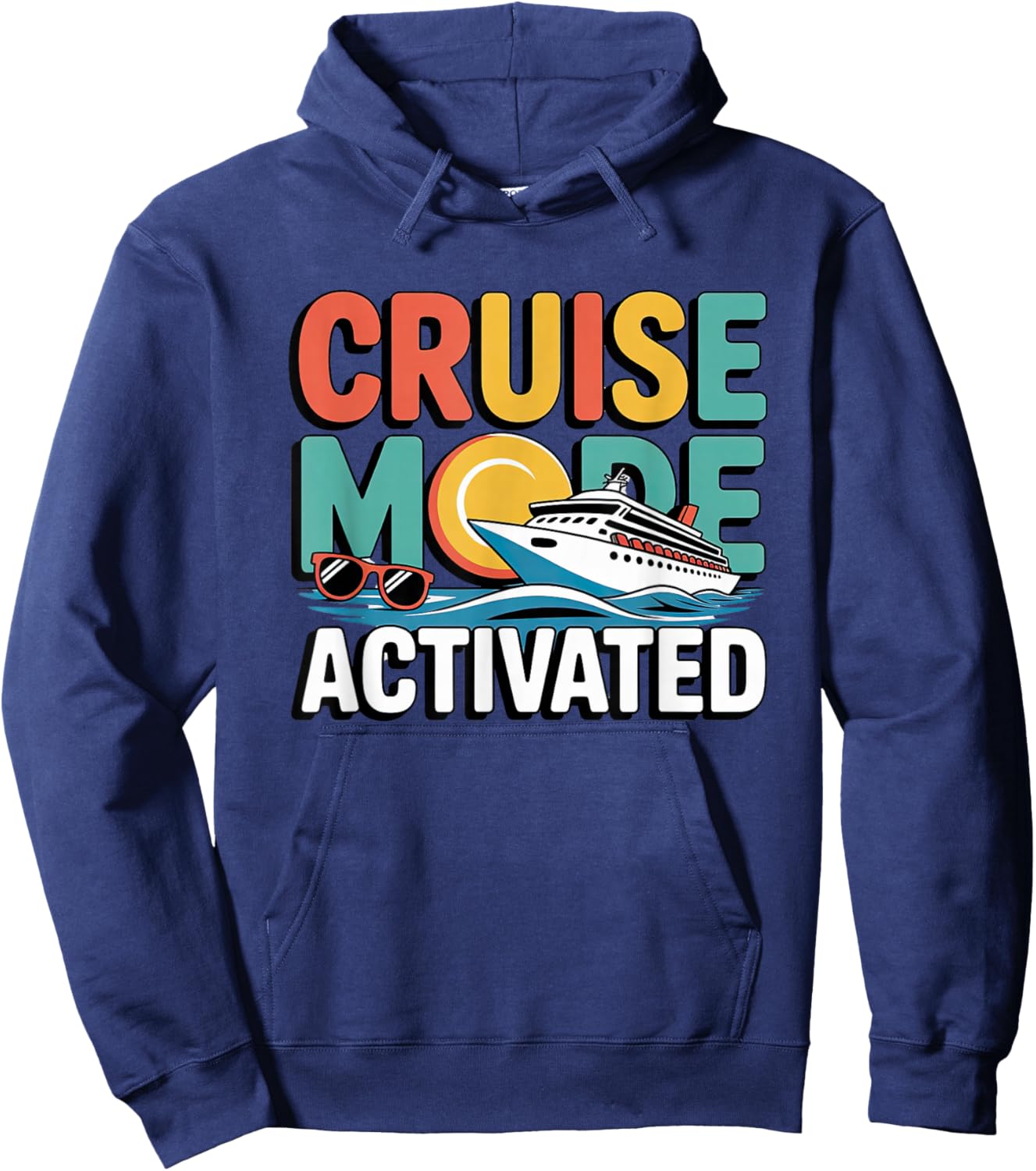 Cruise Mode Activated Vacation Travel Design Hoodie - Hoodie | Navy