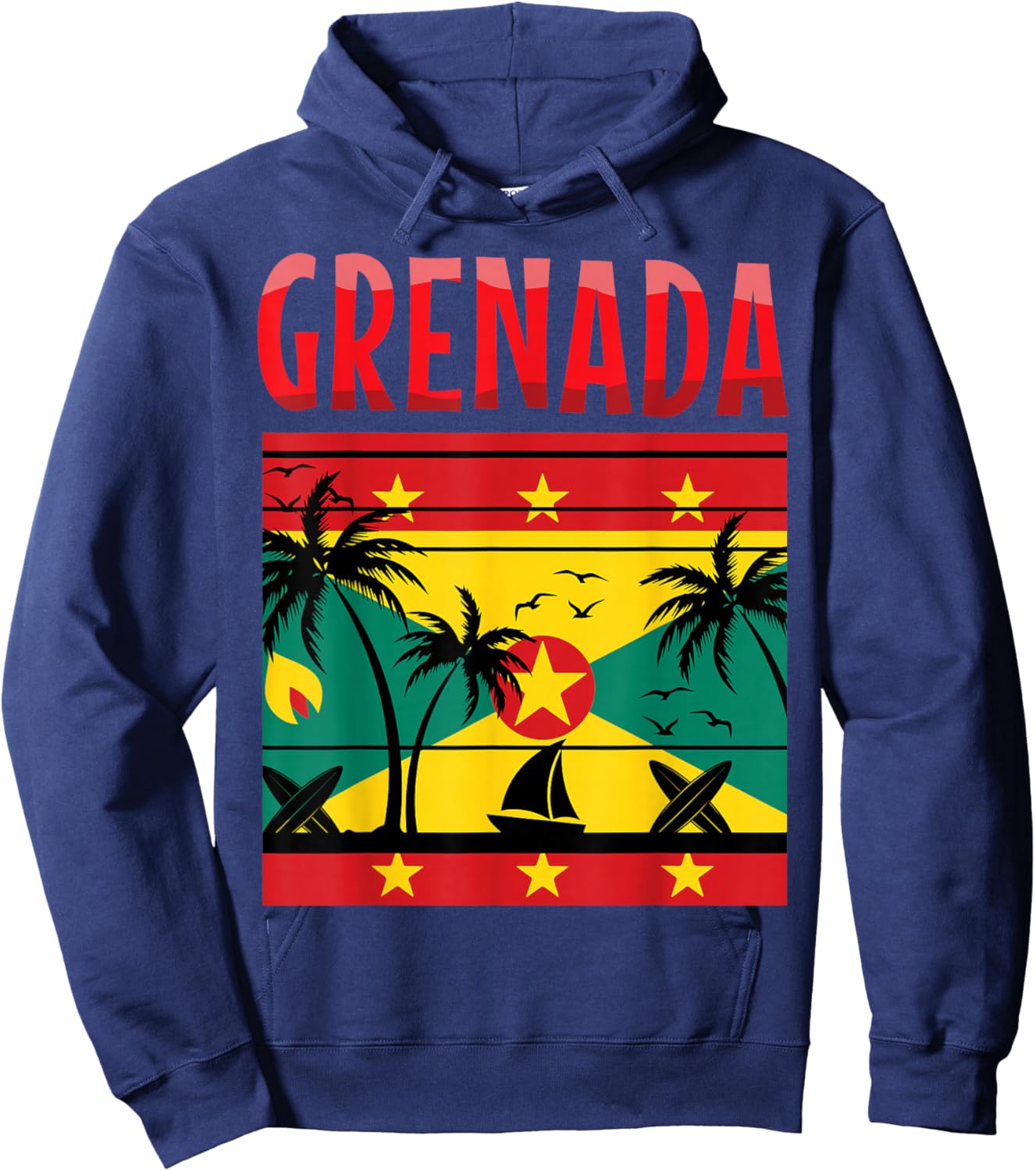 Grenada Flag Grenadian Grenada Independence Proud Grenada Hoodie - Hoodie | Navy