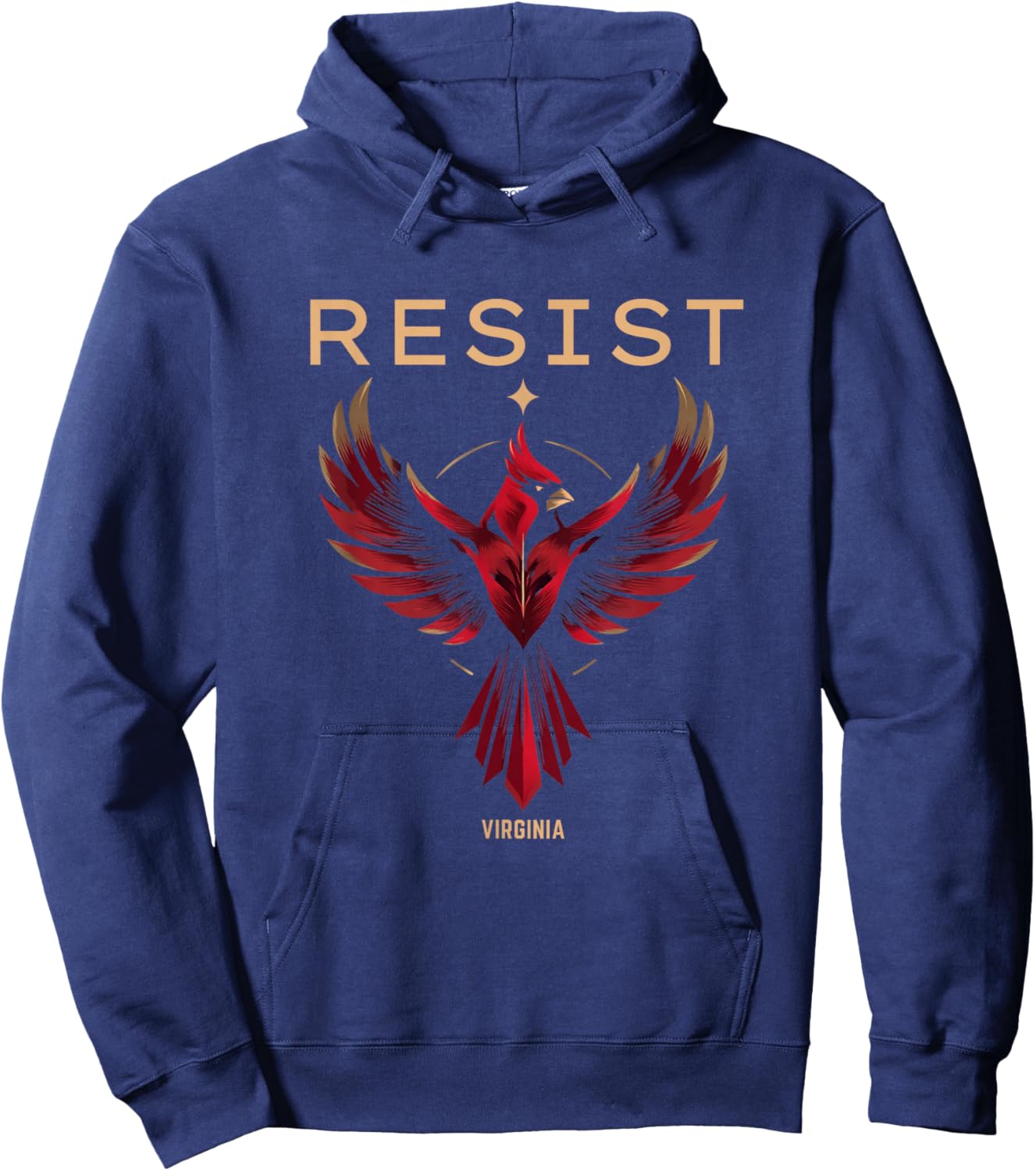 Virginia Resist 2026 Symbol of Rebel Alliance Red Cardinal Hoodie - Hoodie | Navy