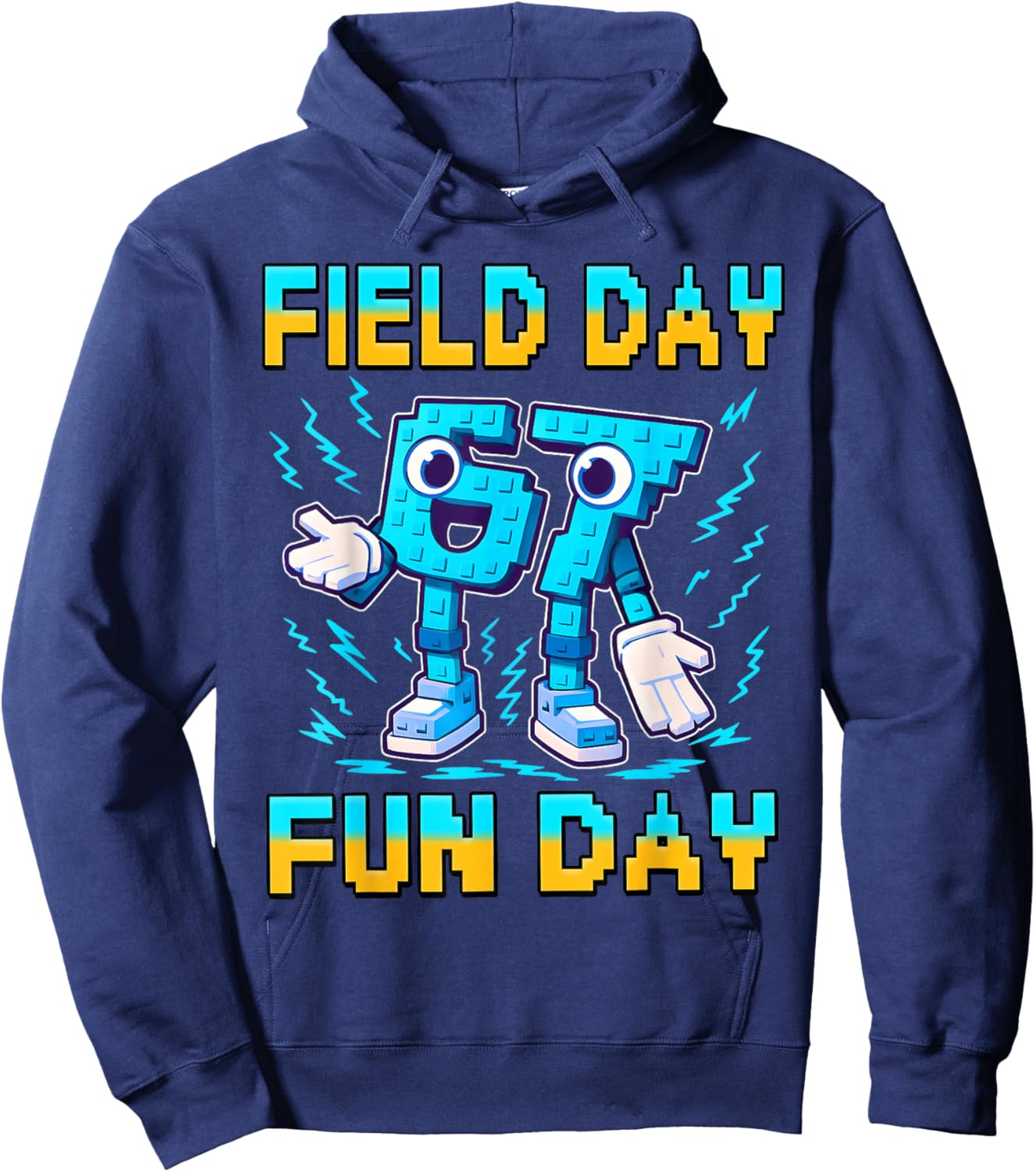 Field Day Fun Day 67 Meme Brainrot Field Trip Teacher Kids Hoodie - Hoodie | Navy