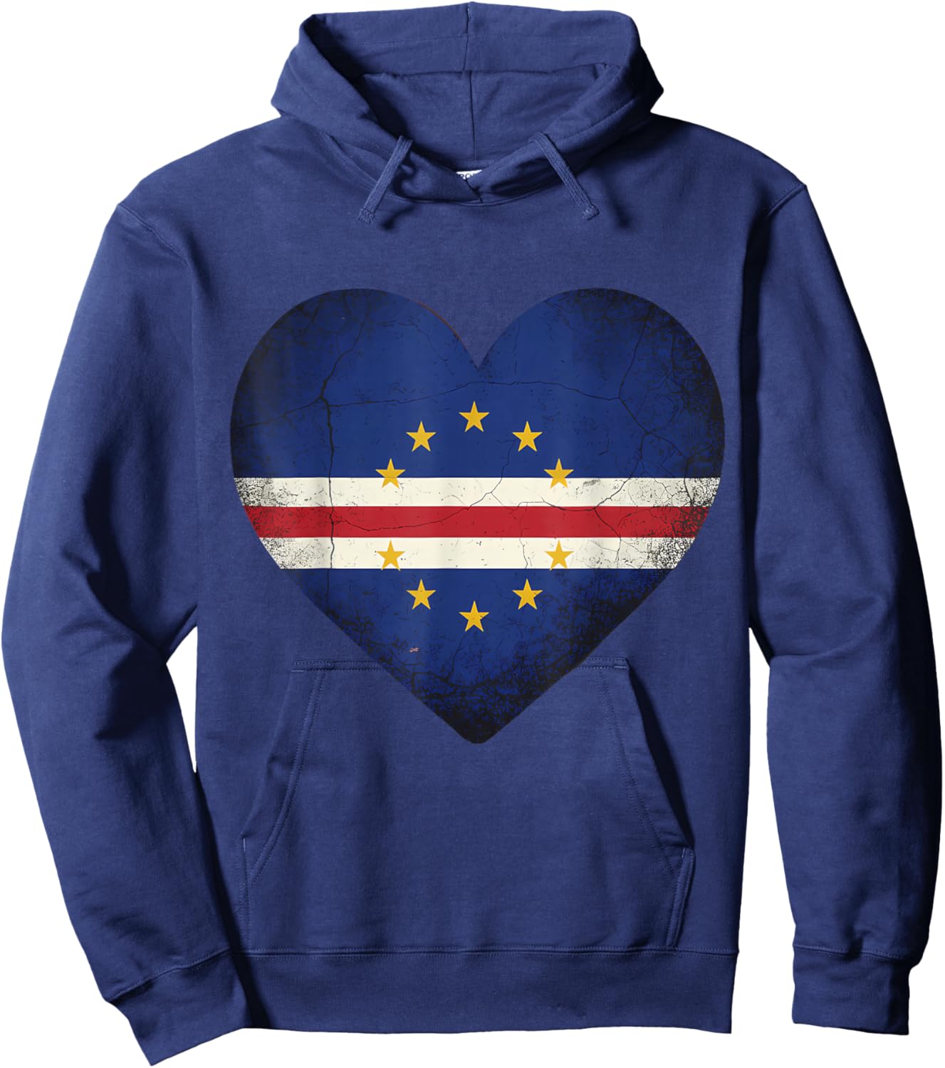 Cape Verde Roots Heart Cabo Verde Cape Verdean Flag Hoodie - Hoodie | Navy