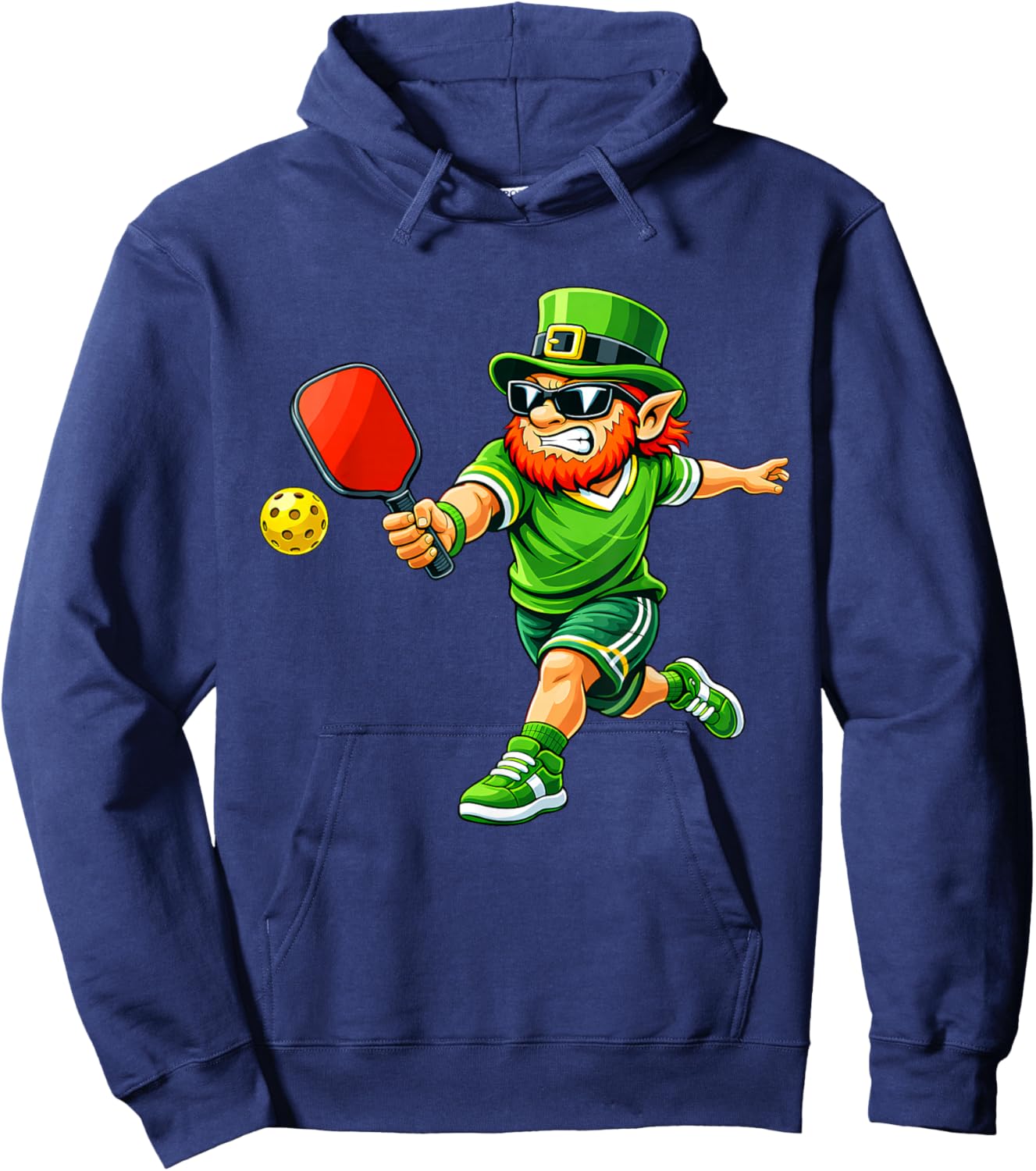 Pickleball St Patricks Day Boys Men Kid Sport Green Shamrock Hoodie - Hoodie | Navy