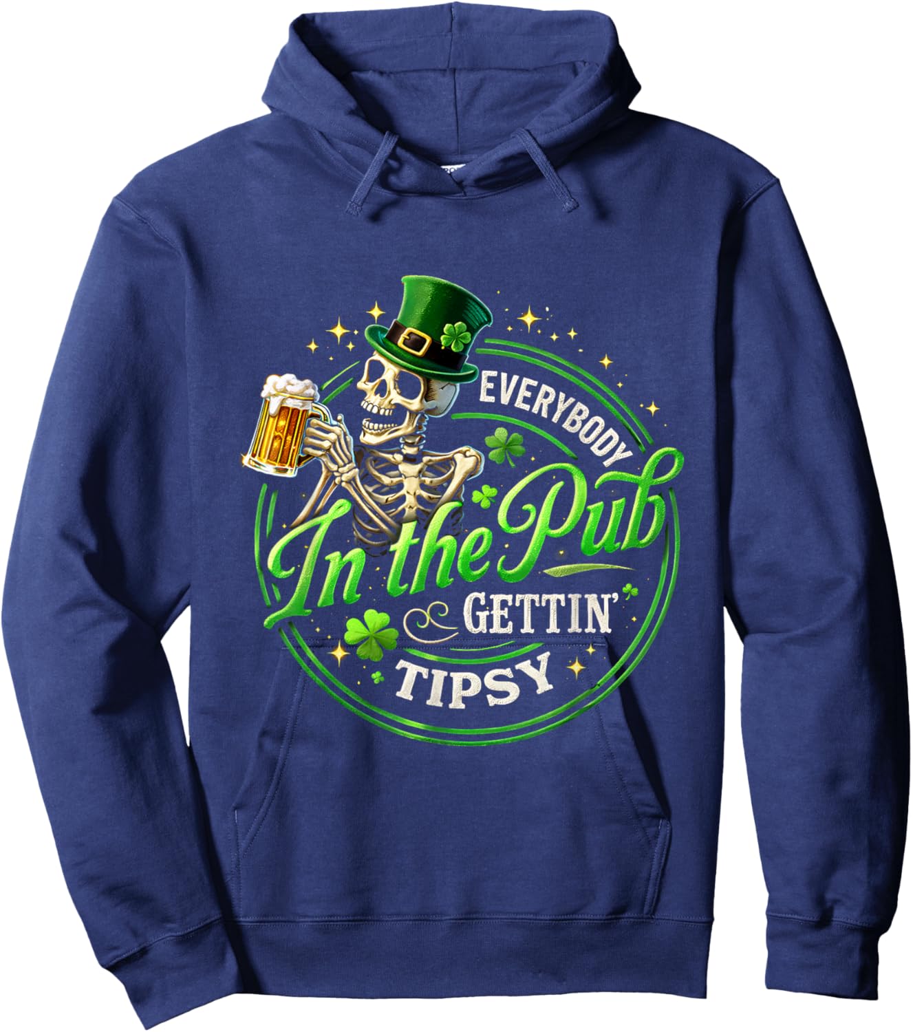 Patrick was A Saint Drinking Humor St. Patrick's Day Beer Hoodie - Hoodie | Navy