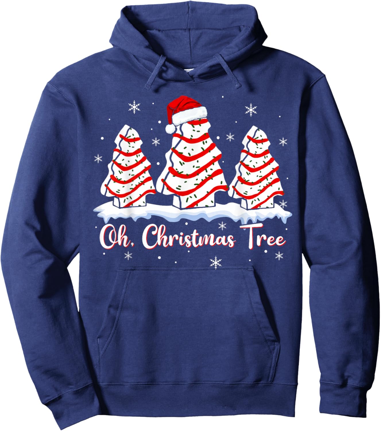 Groovy Oh Christmas Tree Cakes Debbie Beckey Jen Cake Lovers Hoodie - Hoodie | Navy