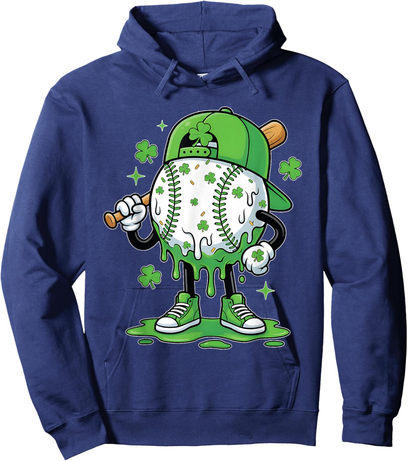 Baseball Drip Icecream Apparel Youth Boy St Patricks Day Hoodie - Hoodie | Navy