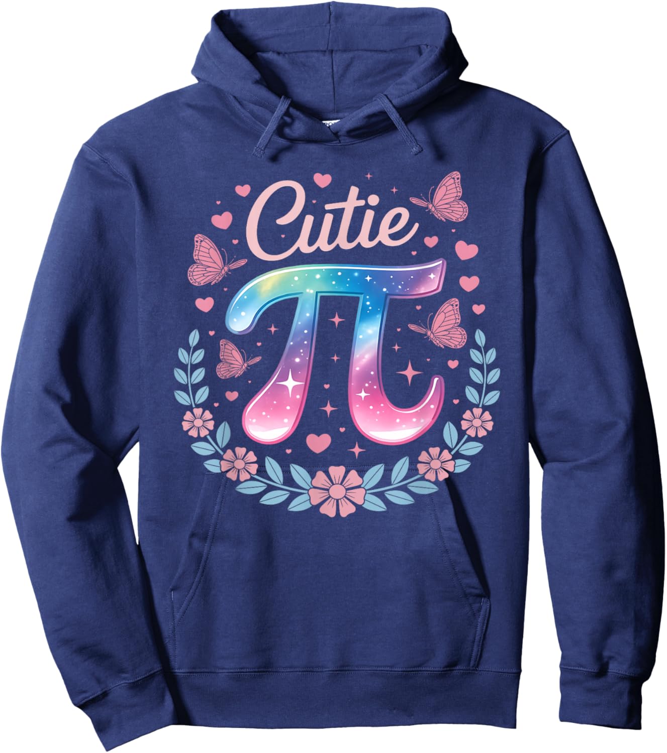 Cutie Pi Day Women Kids Men Toddler Math Teacher Student Kid Hoodie - Hoodie | Navy