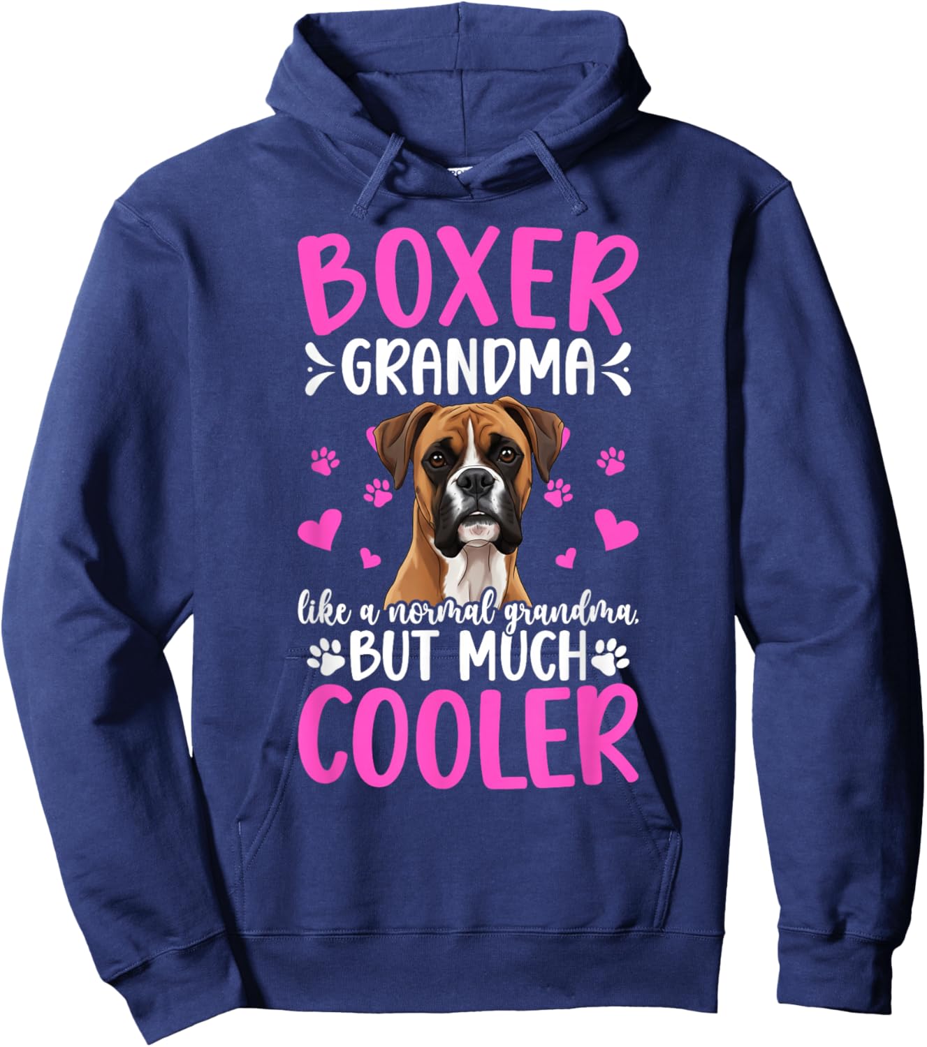Boxer Grandma Definition Boxer Grandmother Hoodie - Hoodie | Navy