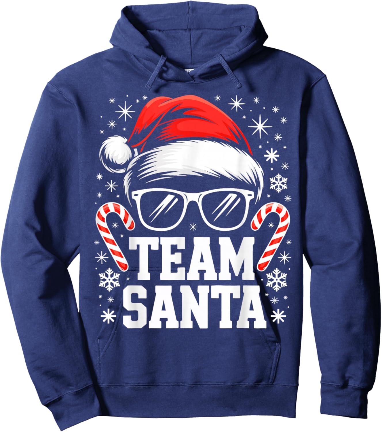 Team Santa Shirt Adult Kids Christmas Santa Squad Costume Hoodie - Hoodie | Navy