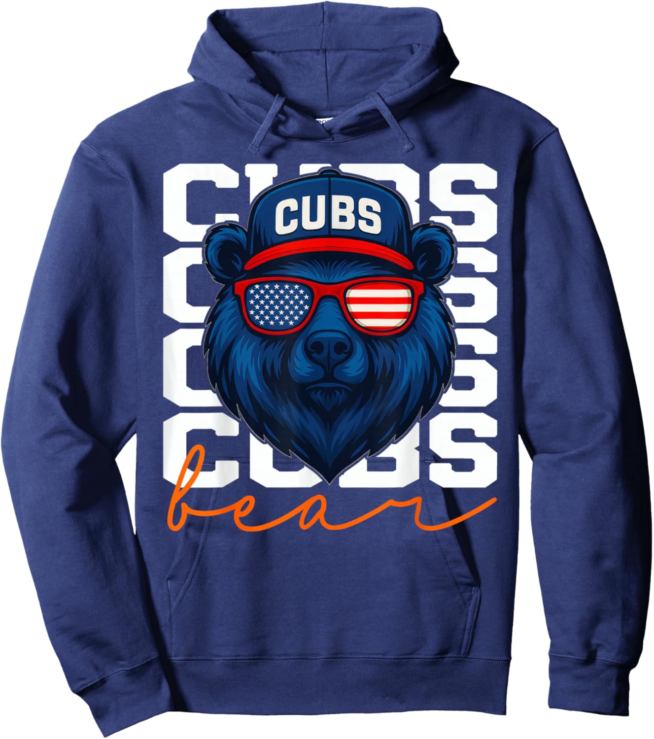 Vintage Cubs Name Personalized Retro Women Kid Hoodie - Hoodie | Navy