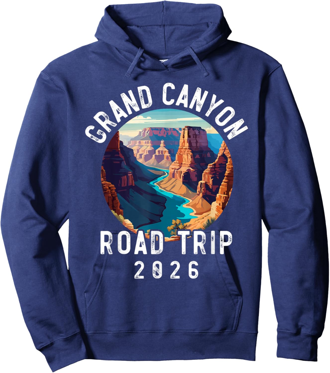 Grand Canyon National Park, Family Souvenir Road Trip 2026 Hoodie - Hoodie | Navy