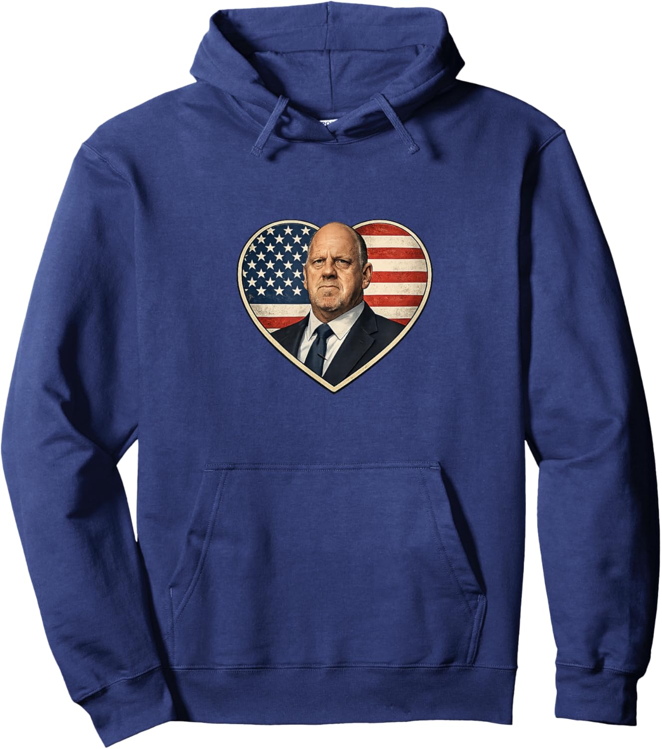 I Love Heart Tom American Patriotic Flag Support Homan Hoodie - Hoodie | Navy