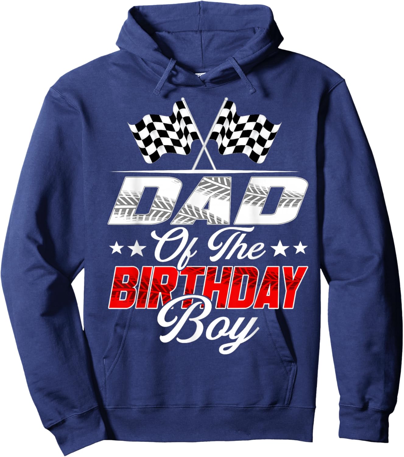 Race Car Dad of The Birthday Boy Racing Family Pit Crew Hoodie - Hoodie | Navy