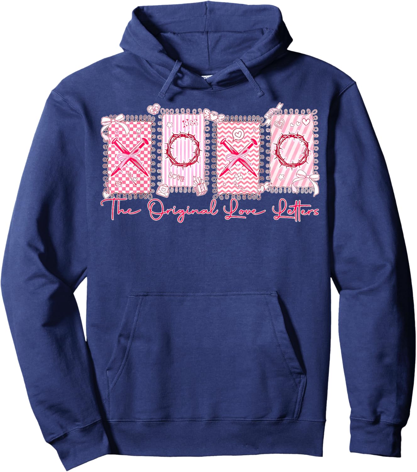 XOXO The Original Love Letters Christian Valentine Men Women Hoodie - Hoodie | Navy