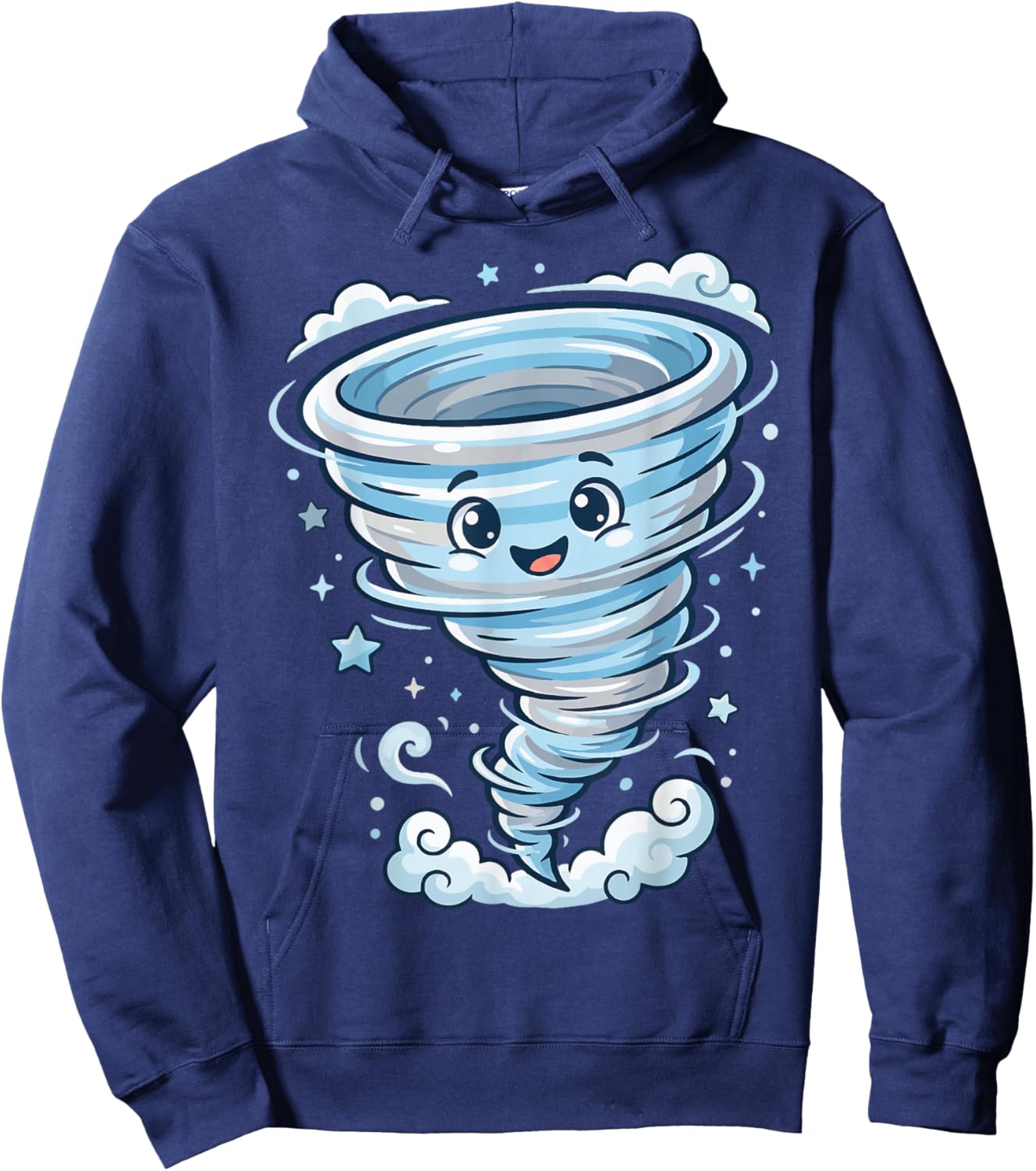 Cartoon Tornado Weather Hoodie - Hoodie | Navy