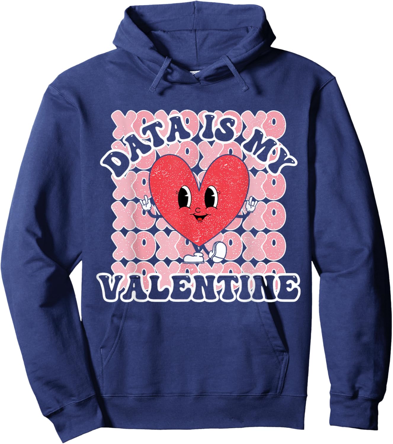 Data is My Valentine Behavior Analyst ABA RBT Therapist Hoodie - Hoodie | Navy