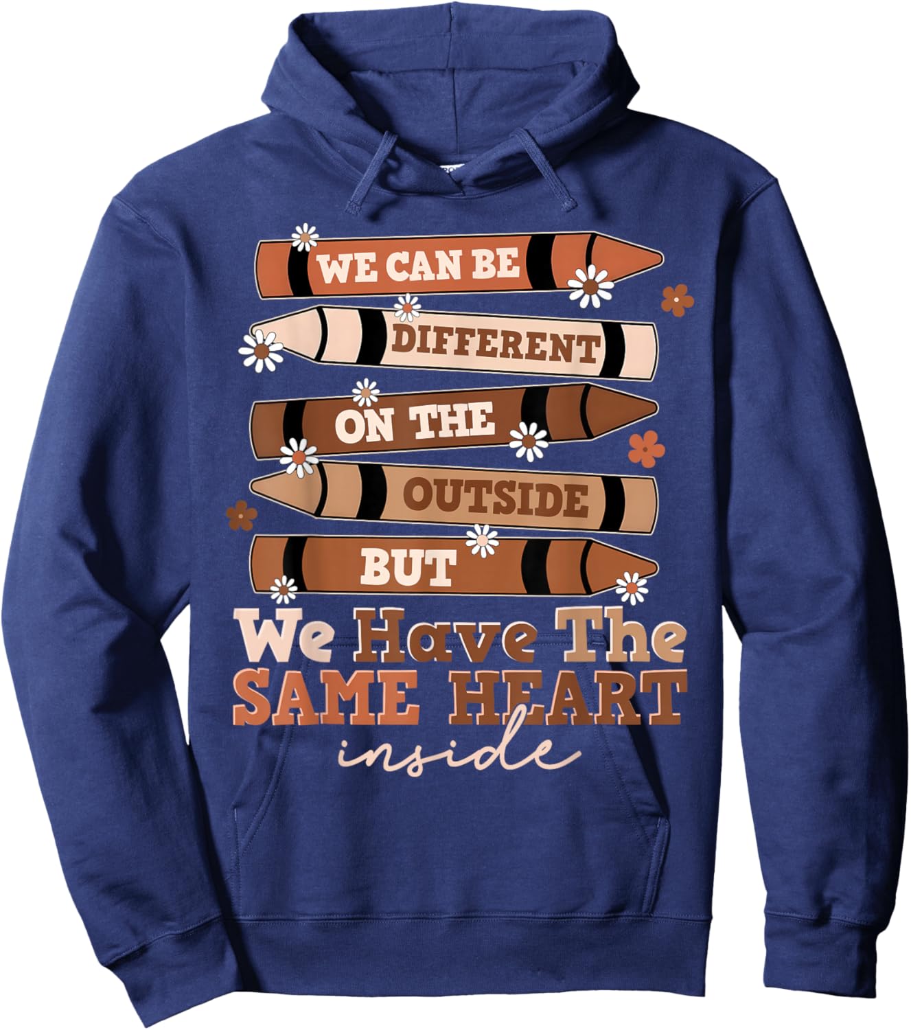 Black History Month Different Outside Same Heart Inside Hoodie - Hoodie | Navy
