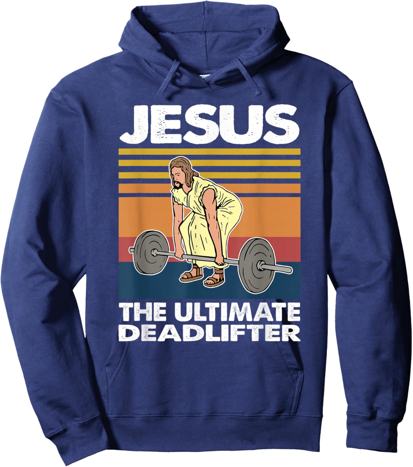 Jesus The Ultimate deadlifter Vintage Hoodie - Hoodie | Navy