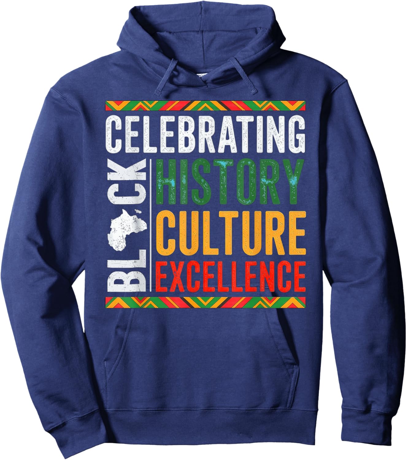 Celebrating Black History Culture Excellence Hoodie - Hoodie | Navy