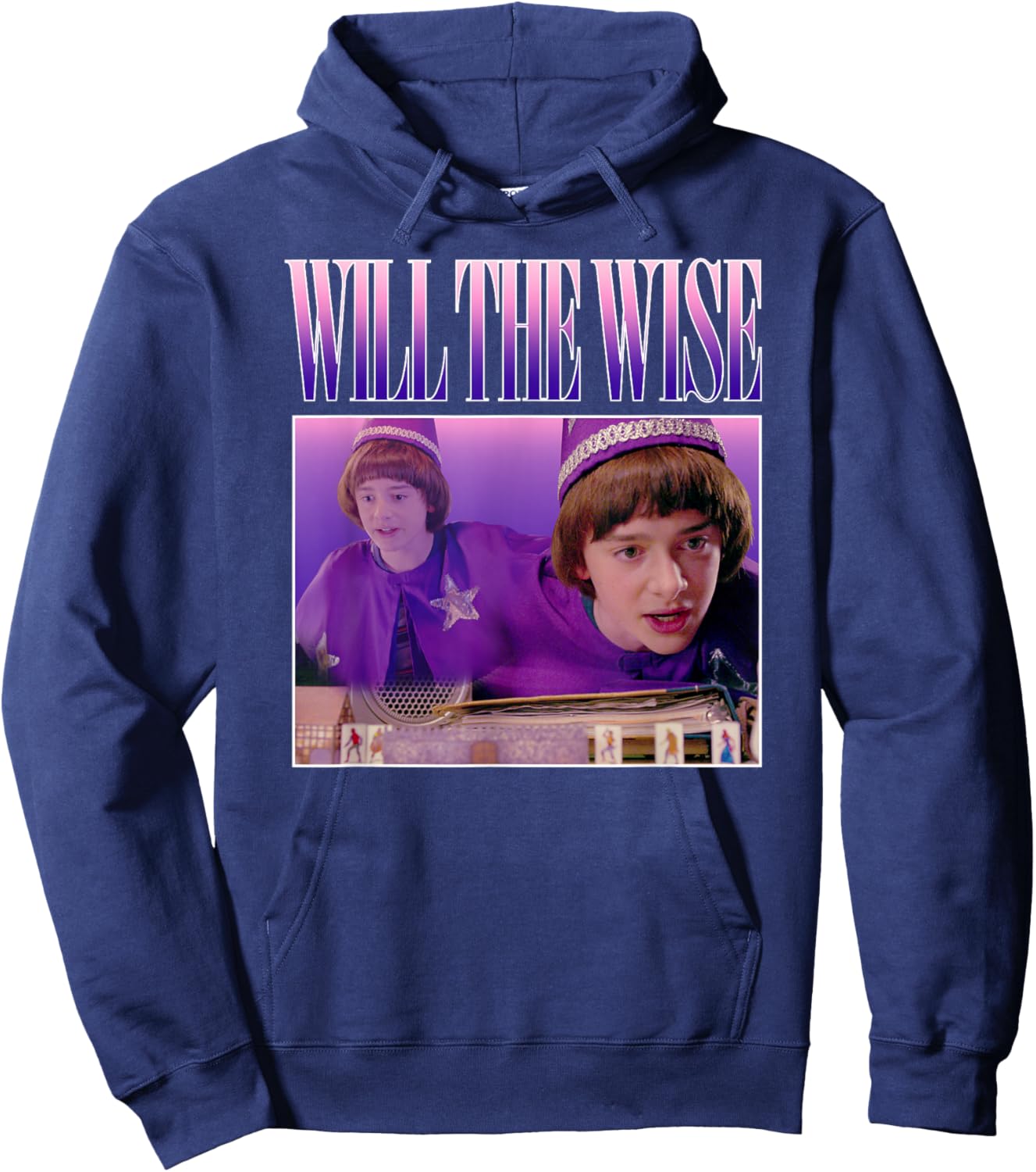 Stranger Things Will The Wise Dungeons and Dragons Character Hoodie - Hoodie | Navy