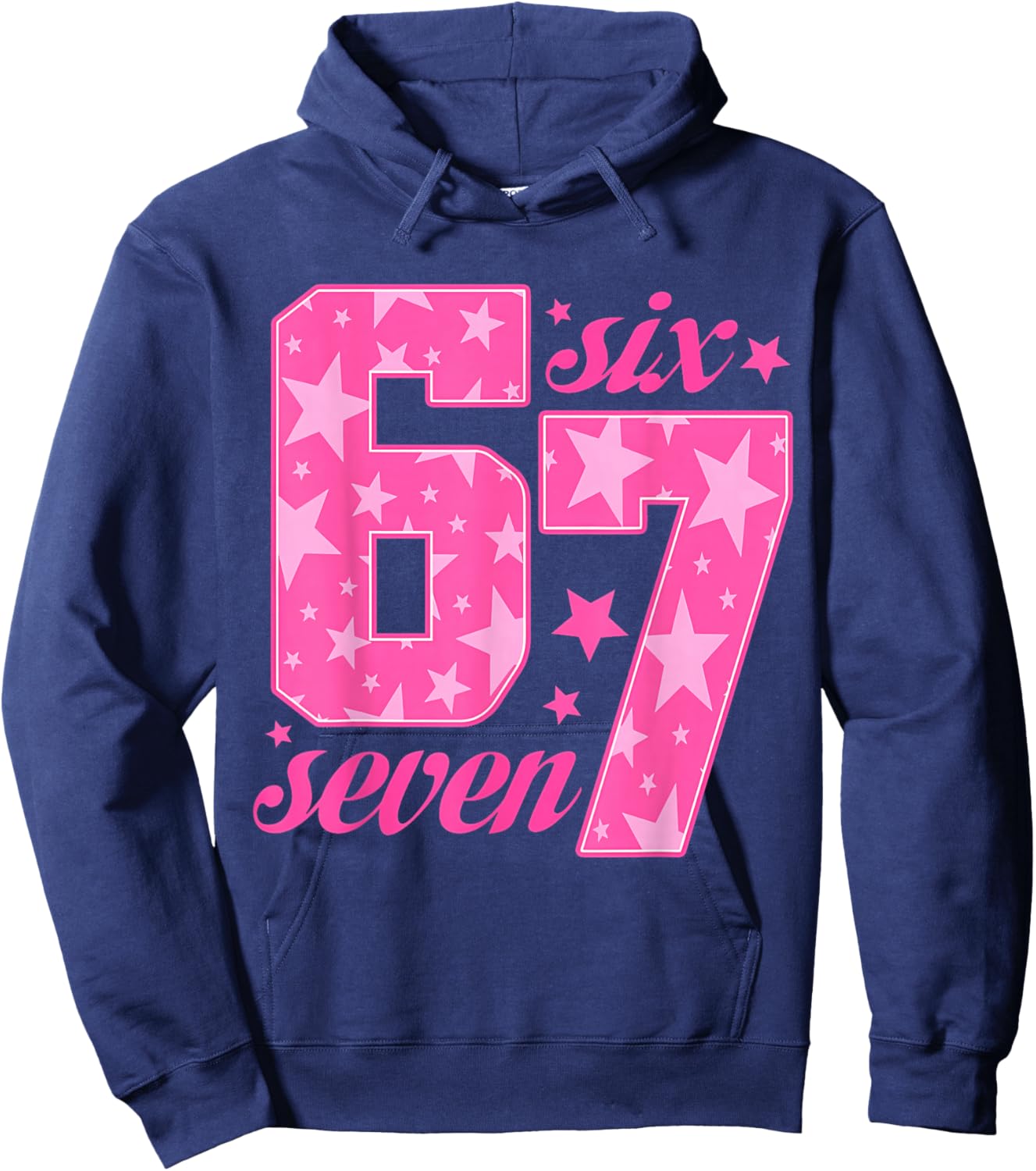 67 Funny Meme Pink Girl Hoodie - Hoodie | Navy