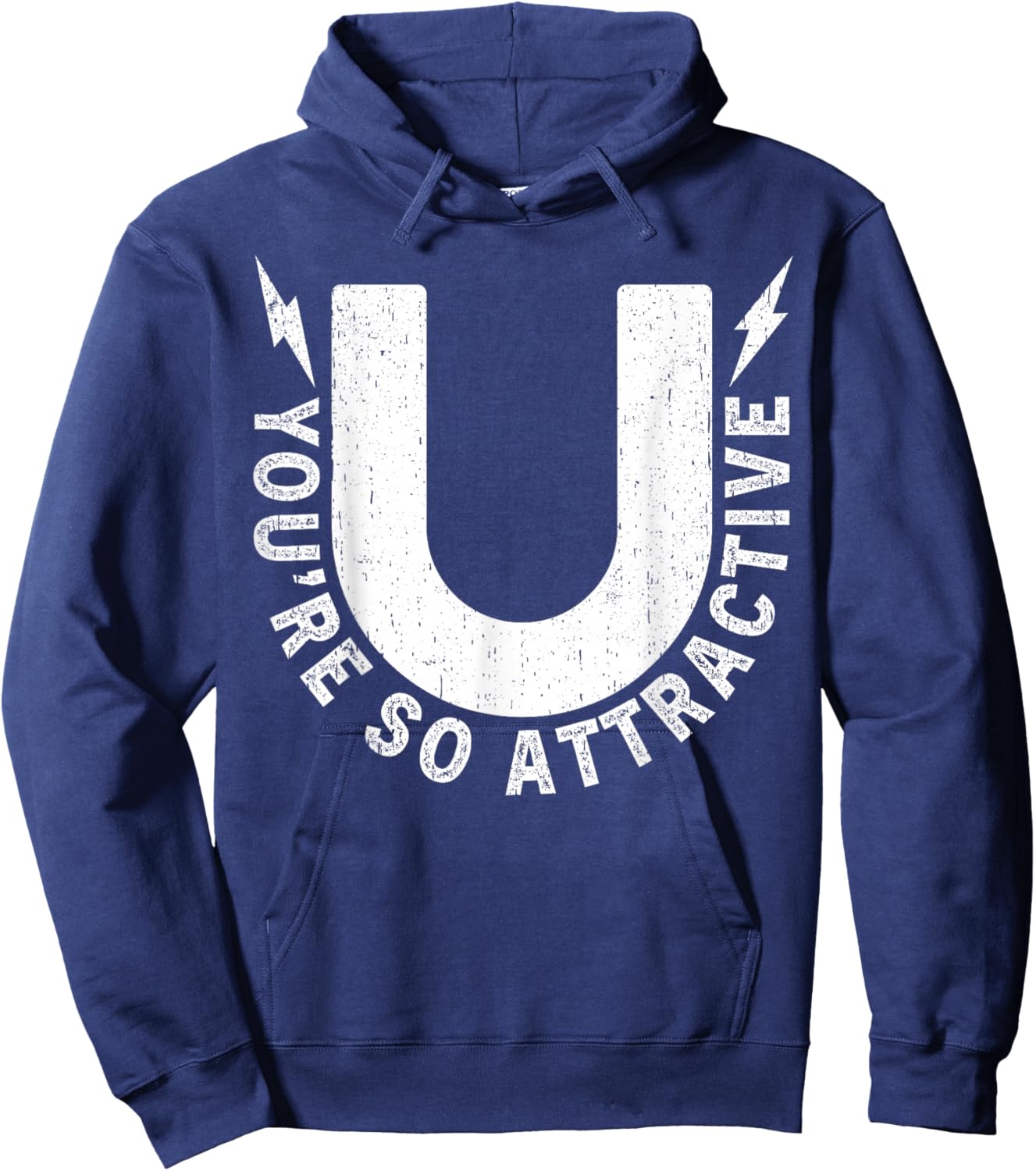 Youre So Attractive Magnet Physics Nerd Humor Hoodie - Hoodie | Navy