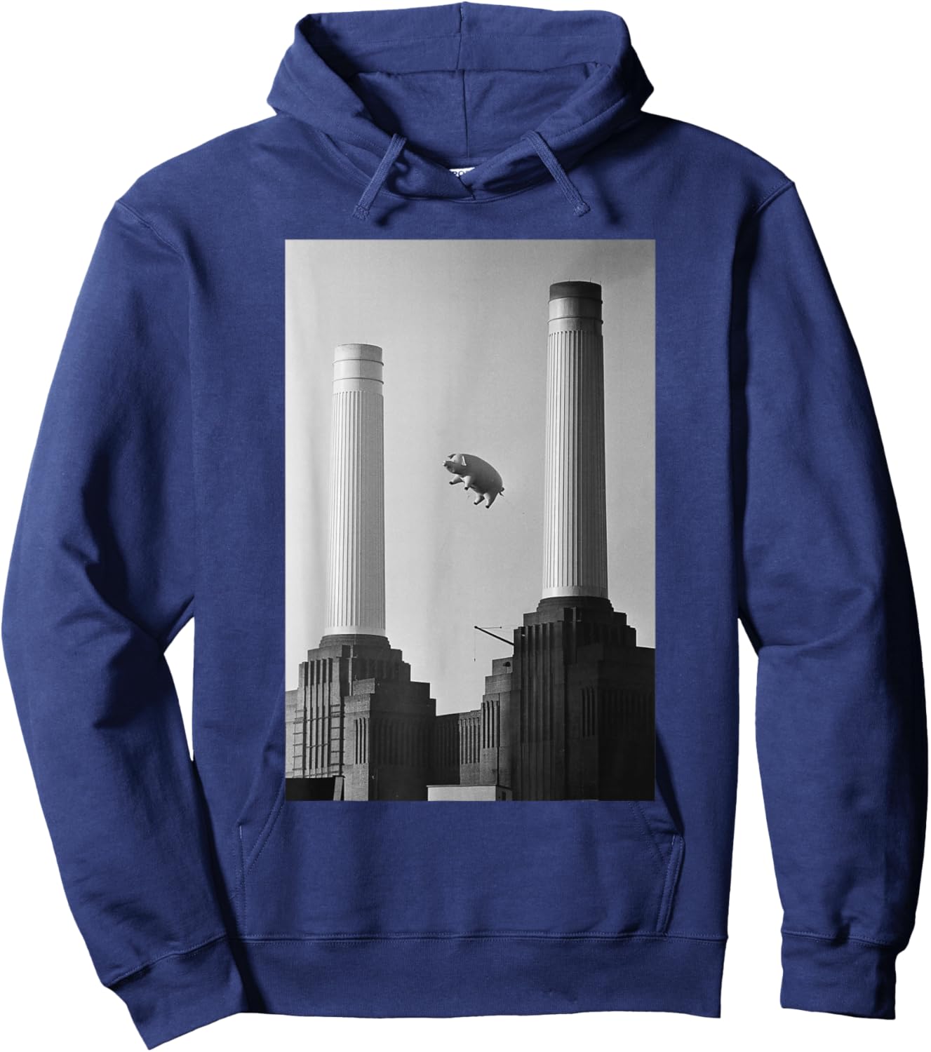 Pink Floyd Animals Pig Over Battersea Power Station Hoodie - Hoodie | Navy