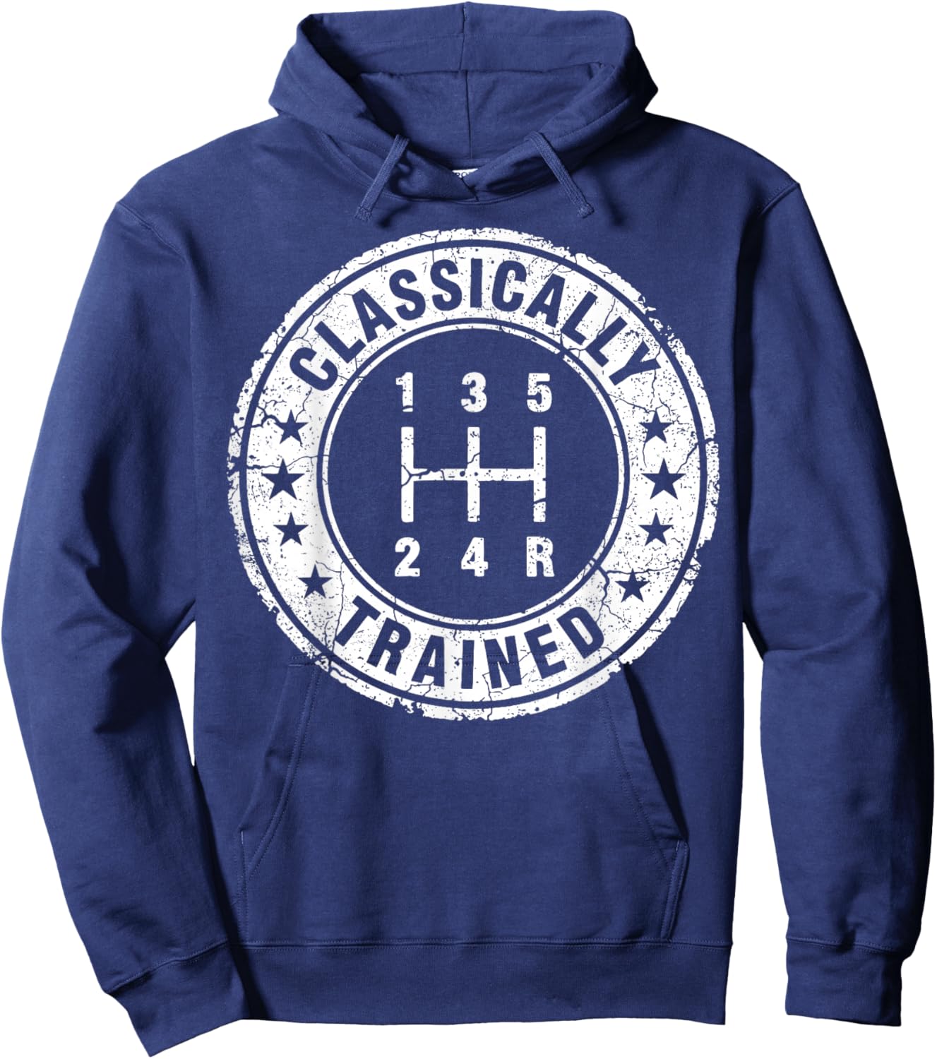 Classically Trained Car Guy Manual Transmission Stick Shift Hoodie - Hoodie | Navy