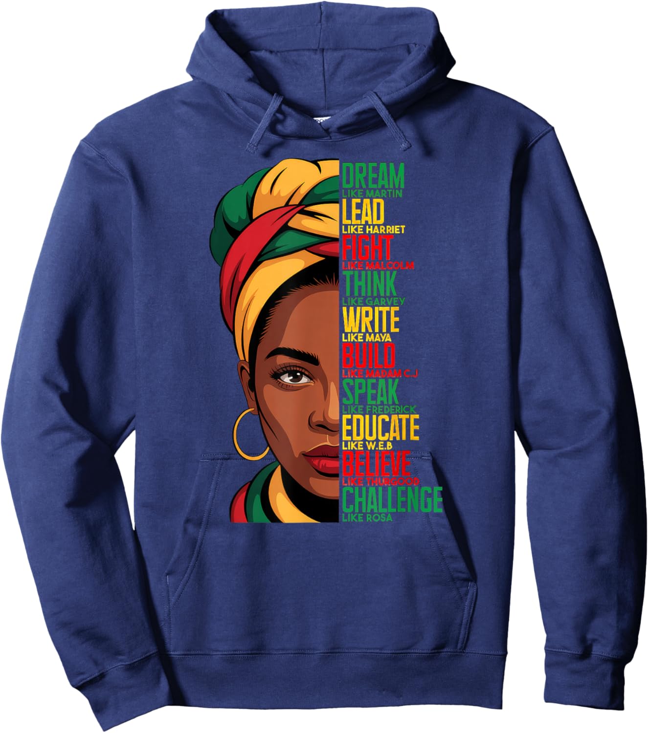 Black History Month Dream Like Martin Hoodie - Hoodie | Navy