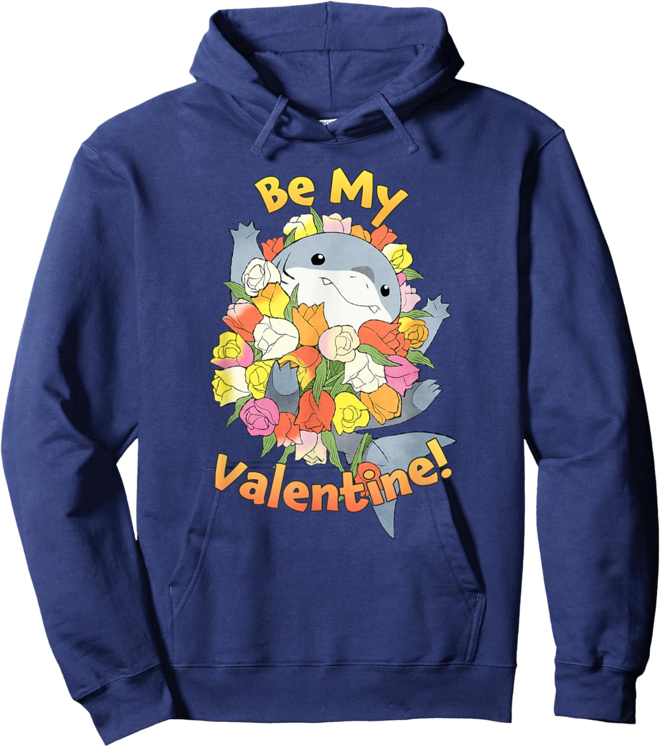 Marvel Jeff The Land Shark Be My Valentine! Valentine's Day Hoodie - Hoodie | Navy