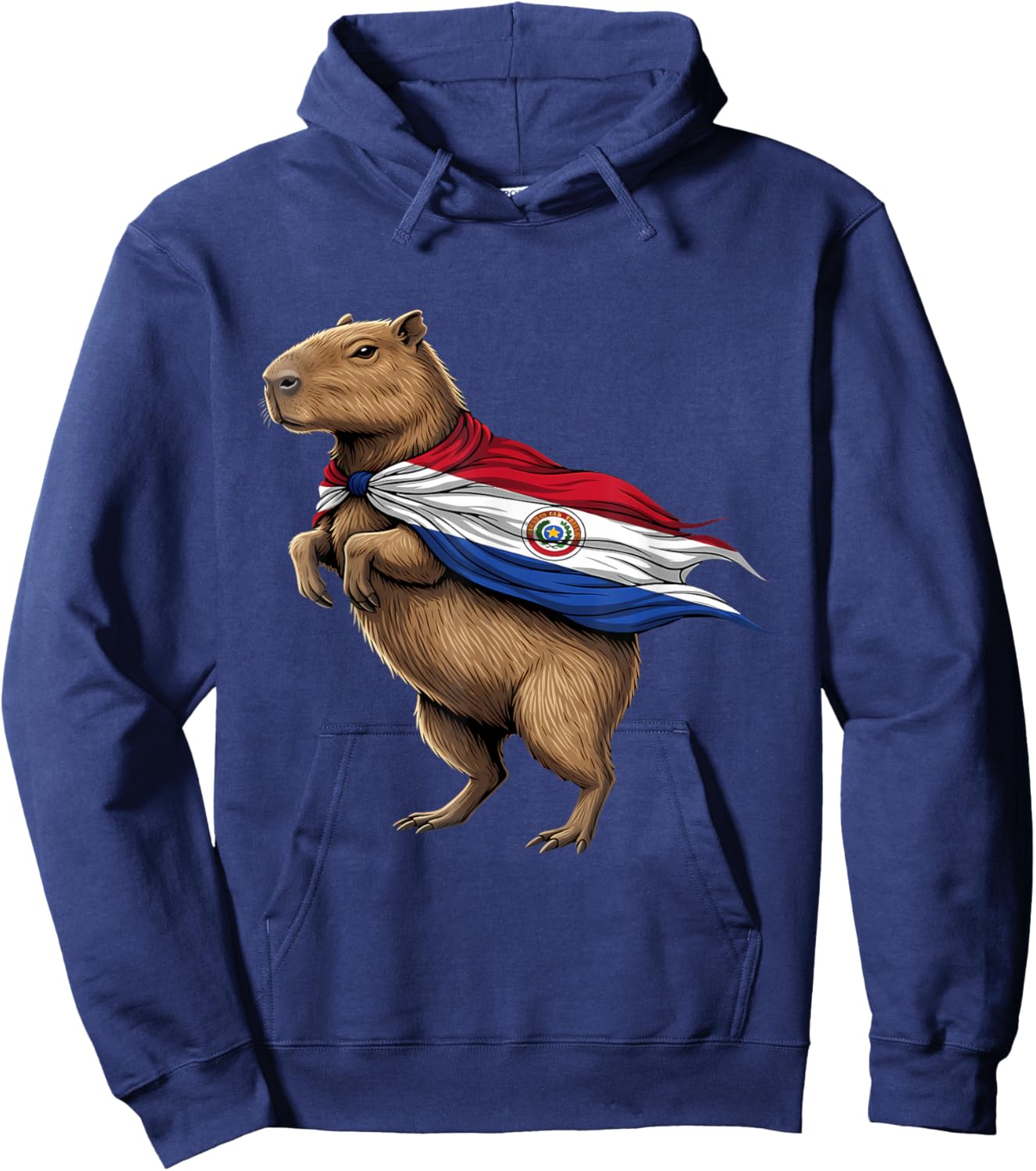 Paraguay Flag Capybara Paraguayan Pride Hoodie - Hoodie | Navy