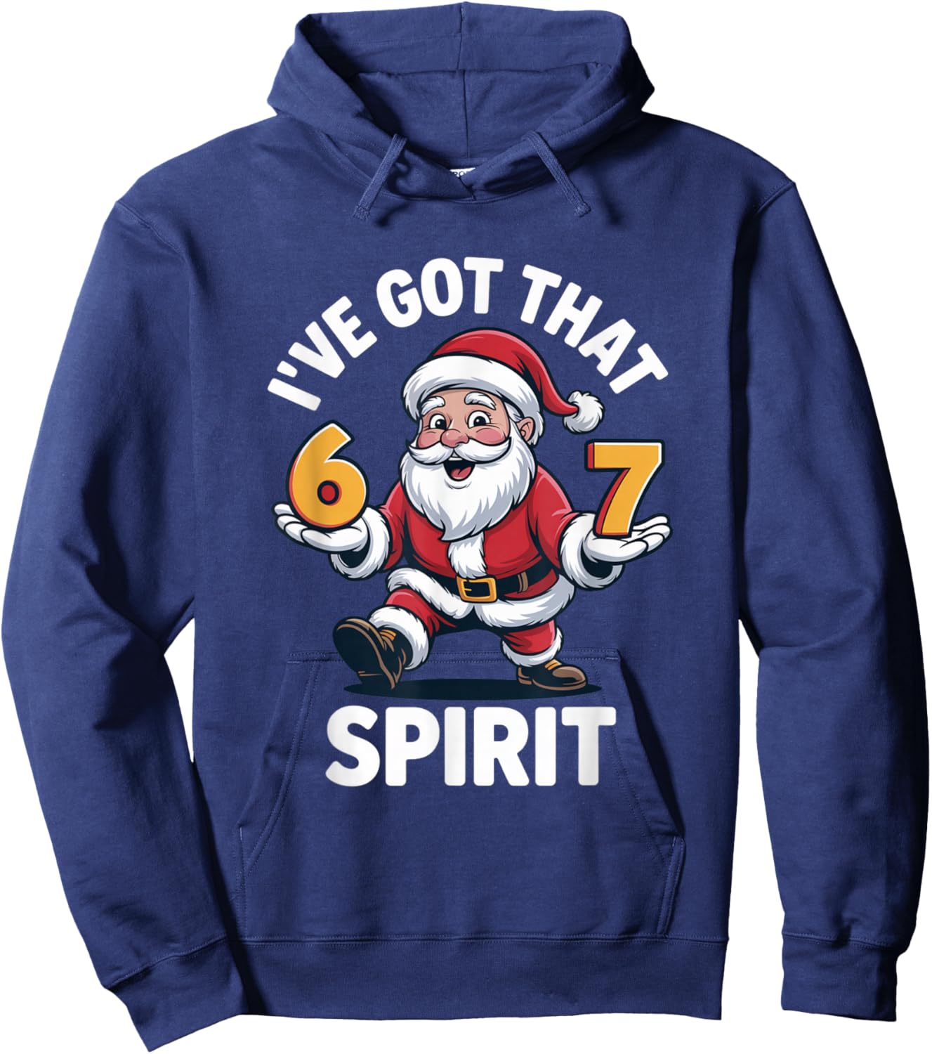 Christmas 67 Funny Xmas Six Seven Ugly Sweater 6-7 Hoodie - Hoodie | Navy