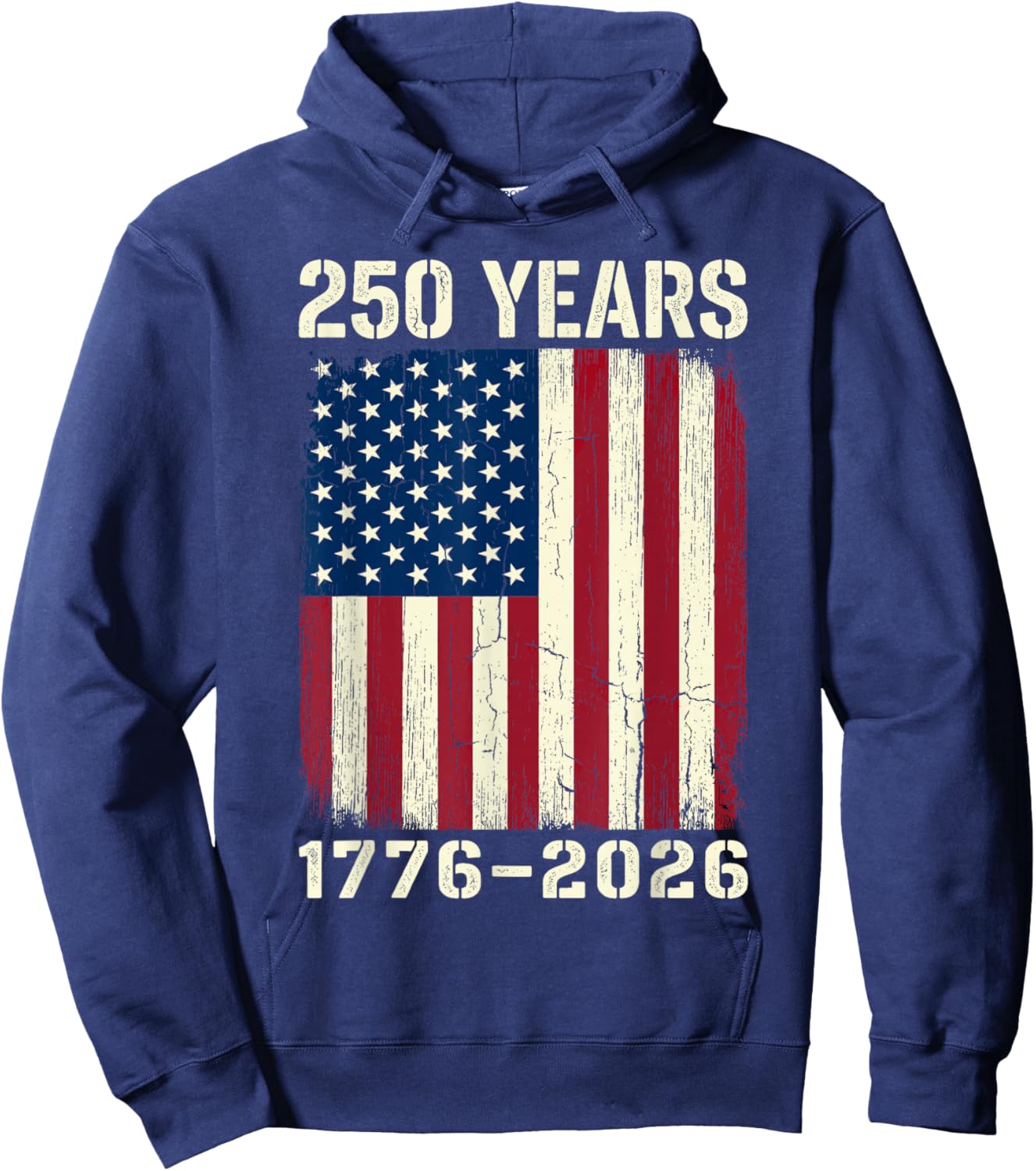 Vintage 250 Years American 1776 2026 250th USA Men Women Hoodie - Hoodie | Navy