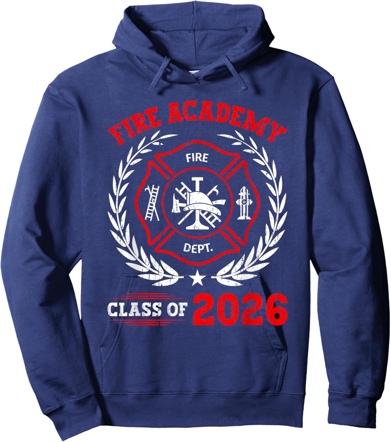 Fire Academy Class of 2026 Graduation Future Firefighter Hoodie - Hoodie | Navy