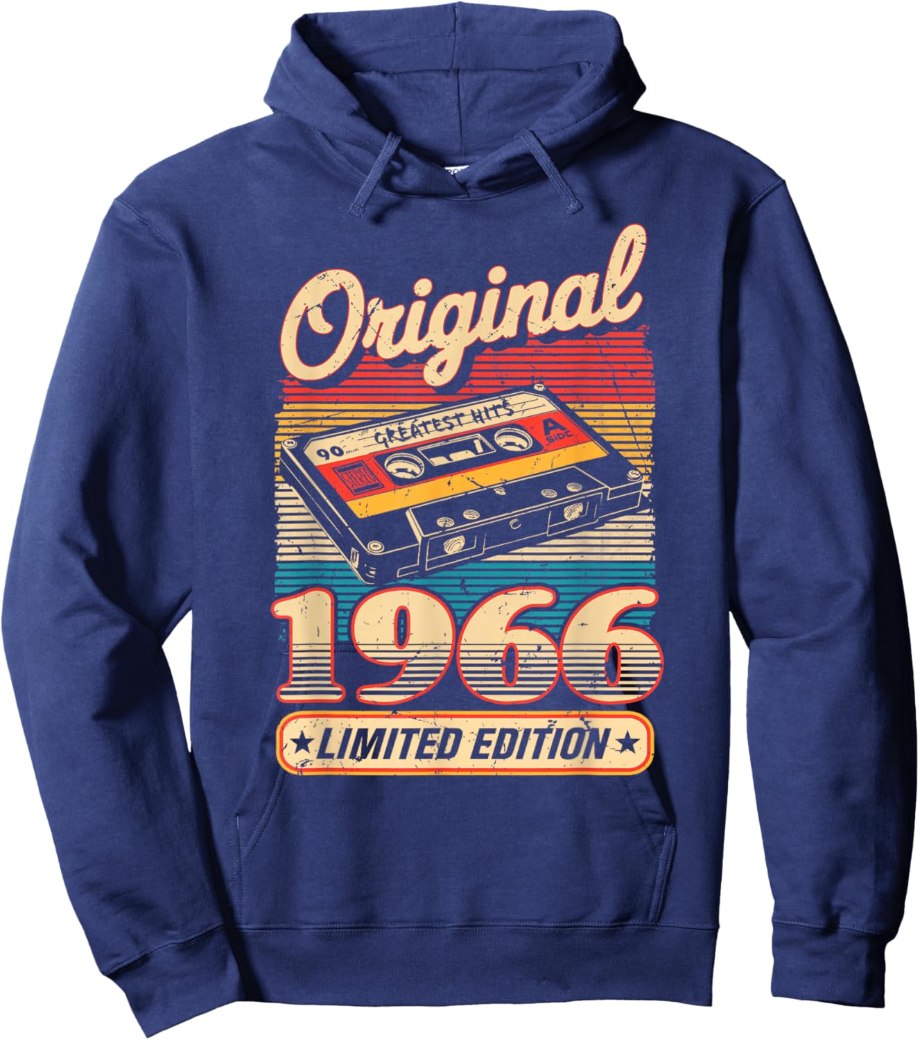 59th Birthday Retro Vintage 1966 Men Women Hoodie - Hoodie | Navy