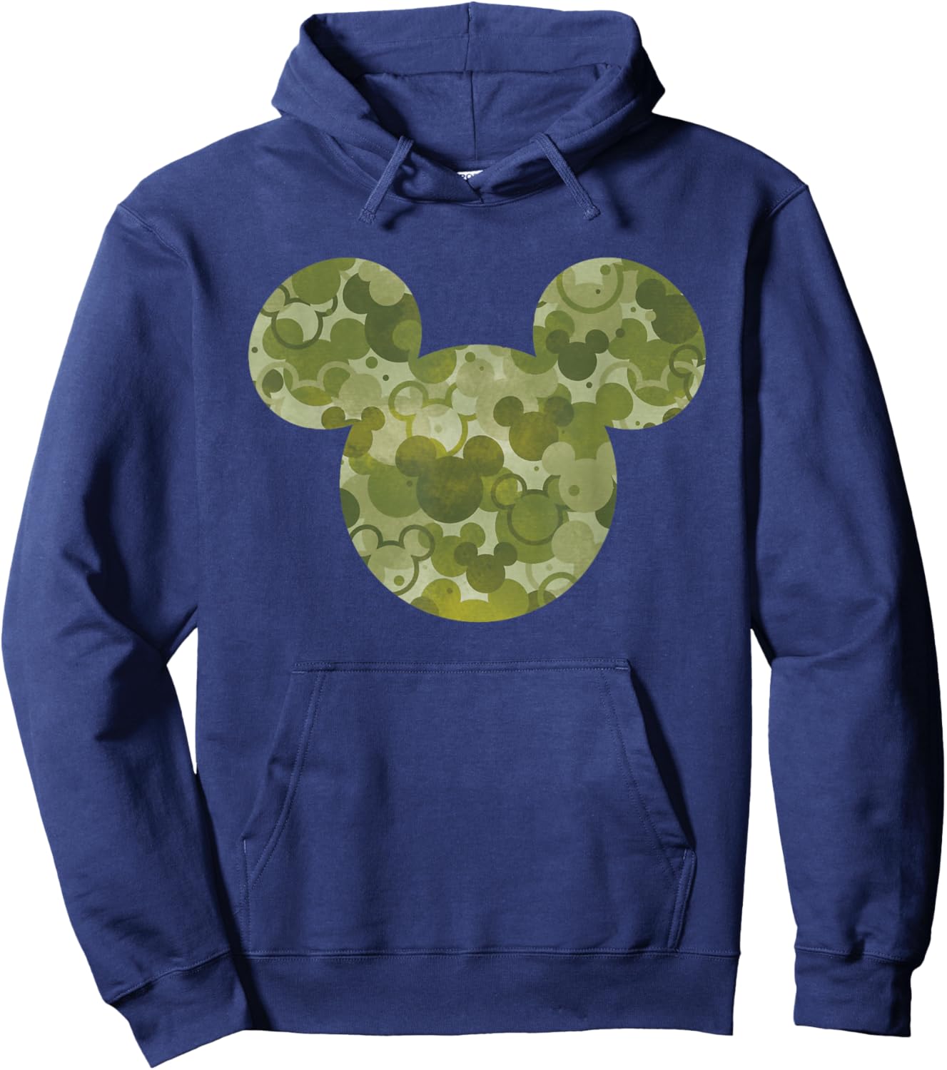 Disney Mickey Mouse Icon Green Camo Camouflage Pattern Hoodie - Hoodie | Navy