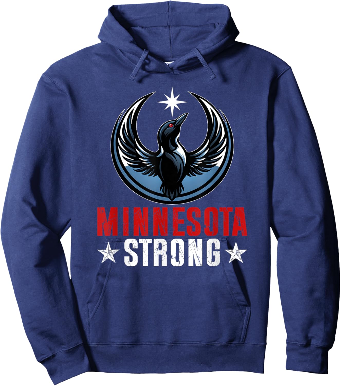 Retro Vintage Minnesota Strong Hoodie - Hoodie | Navy
