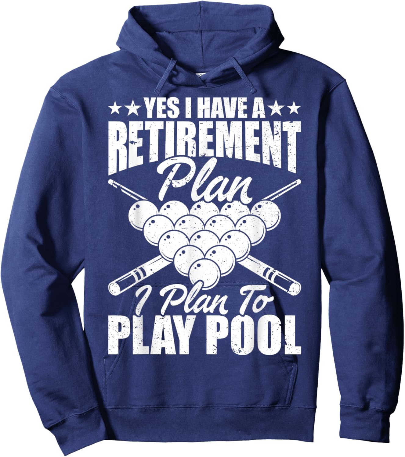 Retirement Plan Play Pool, Billiard Player Sports Hoodie - Hoodie | Navy