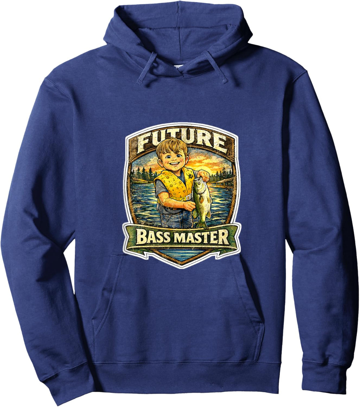 Future Bass Master Kid Fisherman Hoodie - Hoodie | Navy