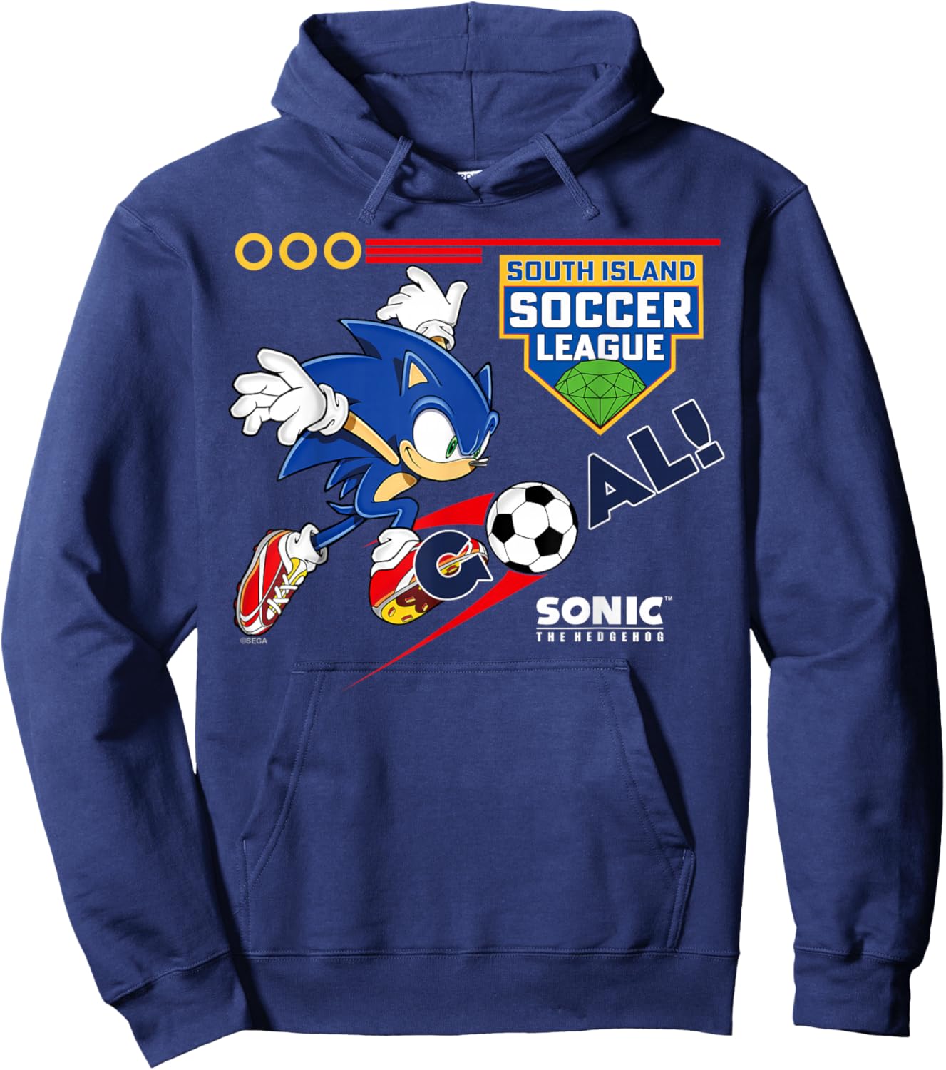 Sonic The Hedgehog - South Island Soccer League Hoodie - Hoodie | Navy
