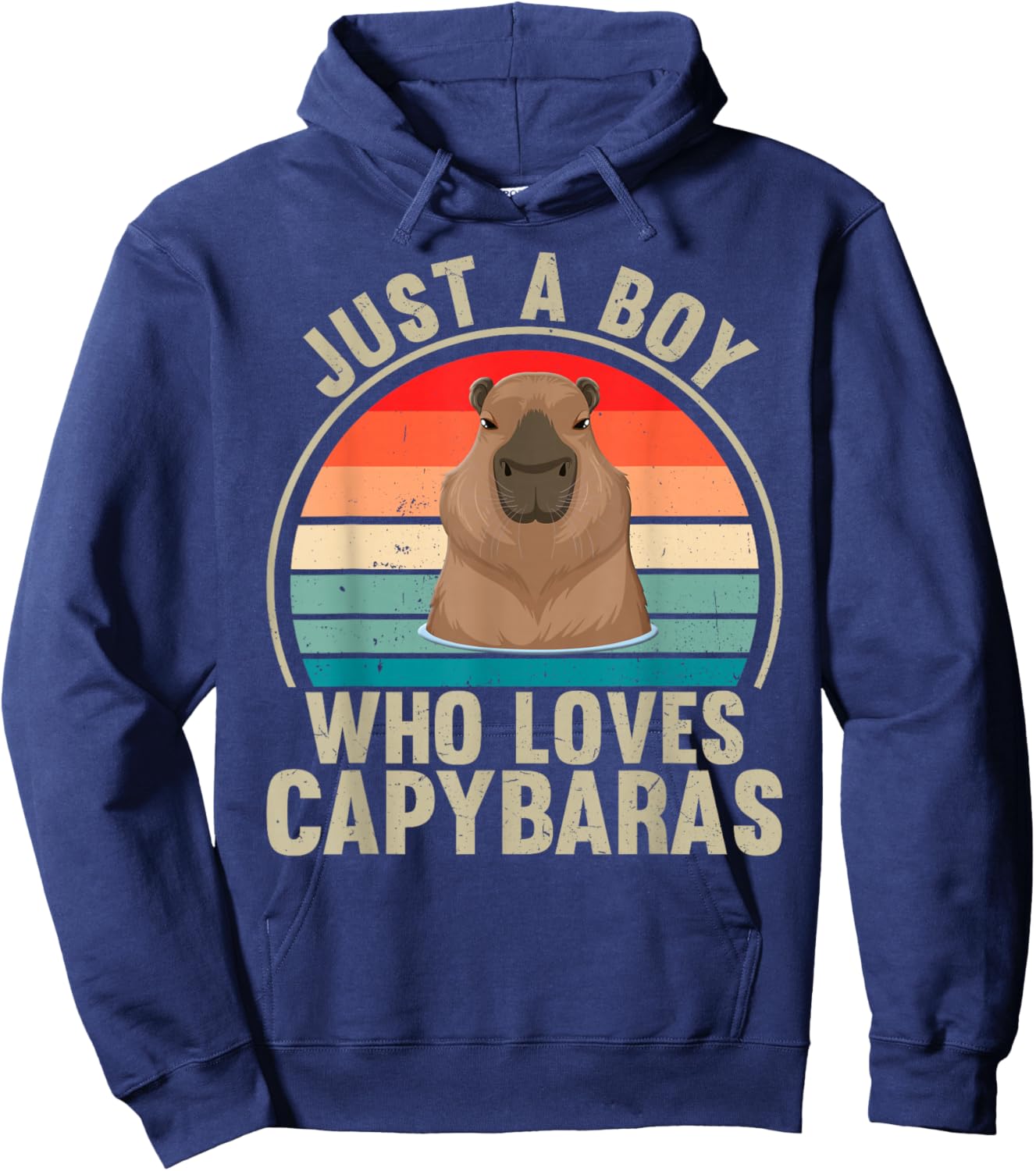 Just A Boy Who Loves Capybaras Recto Capybara Lover Hoodie - Hoodie | Navy