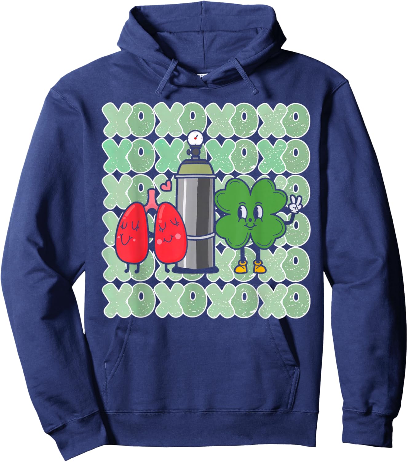 Respiratory Therapist ST Patrick's Day RT Lung Pulmonologist Hoodie - Hoodie | Navy