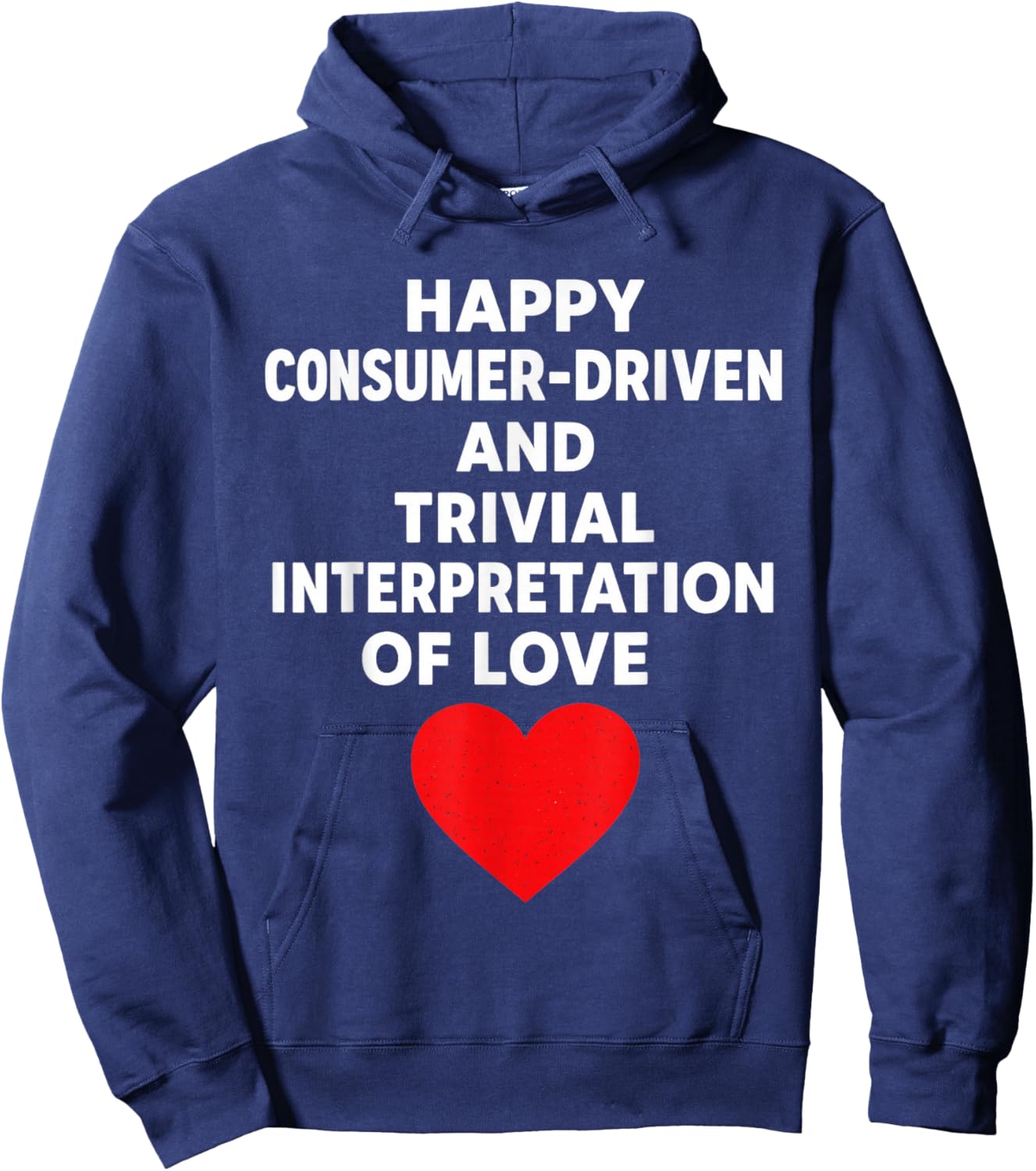 Anti Valentines Day Sarcastic Singles Awareness Day Hoodie - Hoodie | Navy