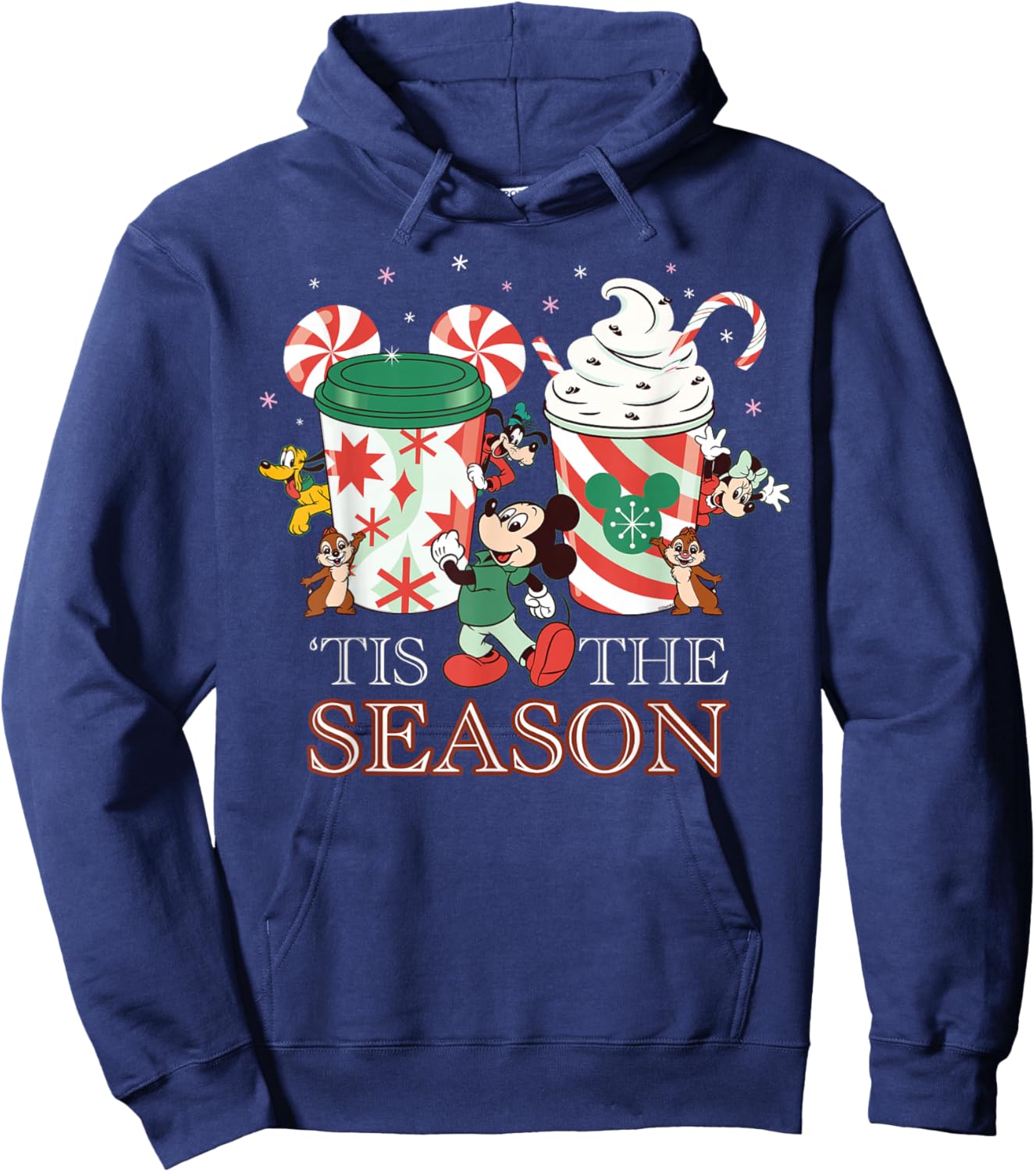 Disney Mickey & Friends 'Tis The Season Christmas Coffee Hoodie - Hoodie | Navy