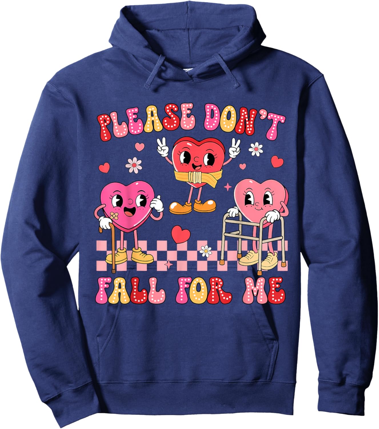 Valentine Please Don't Fall for Me PT Physical Therapists Hoodie - Hoodie | Navy