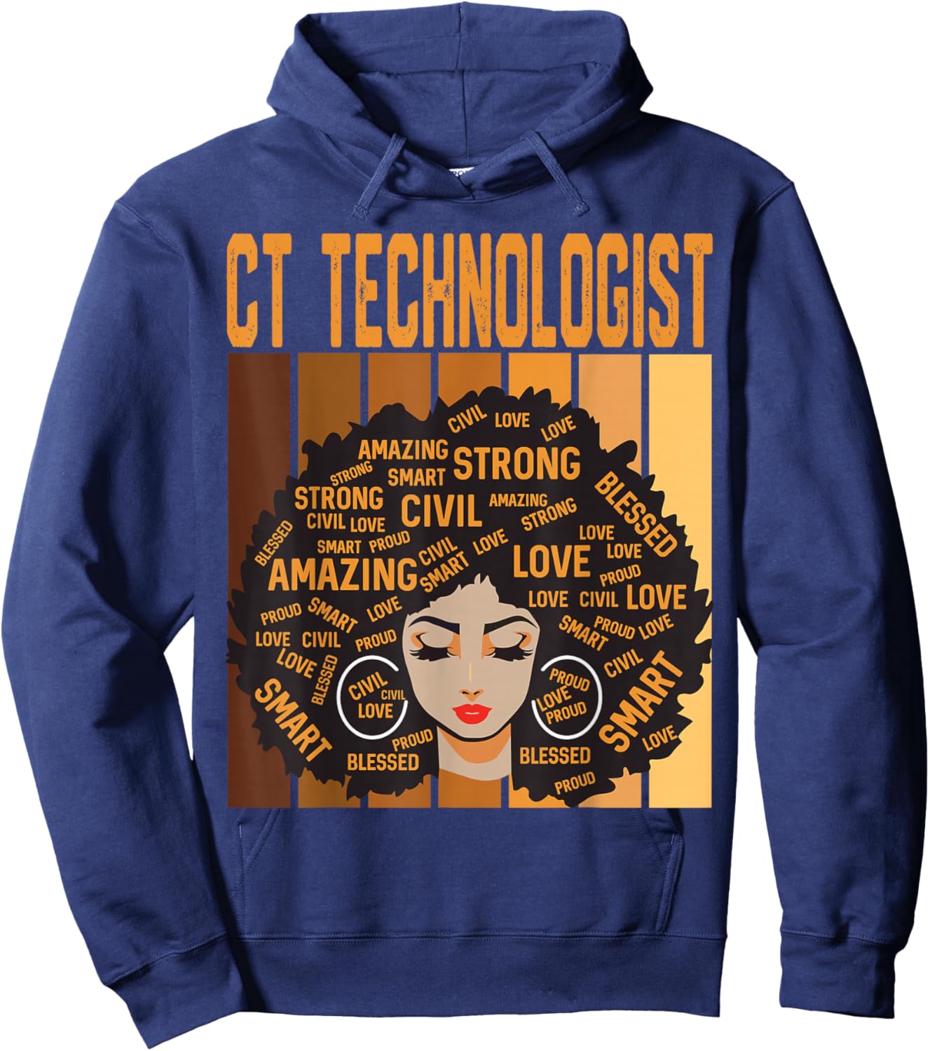CT Technologist Powerful Black History Month Black Pride Hoodie - Hoodie | Navy
