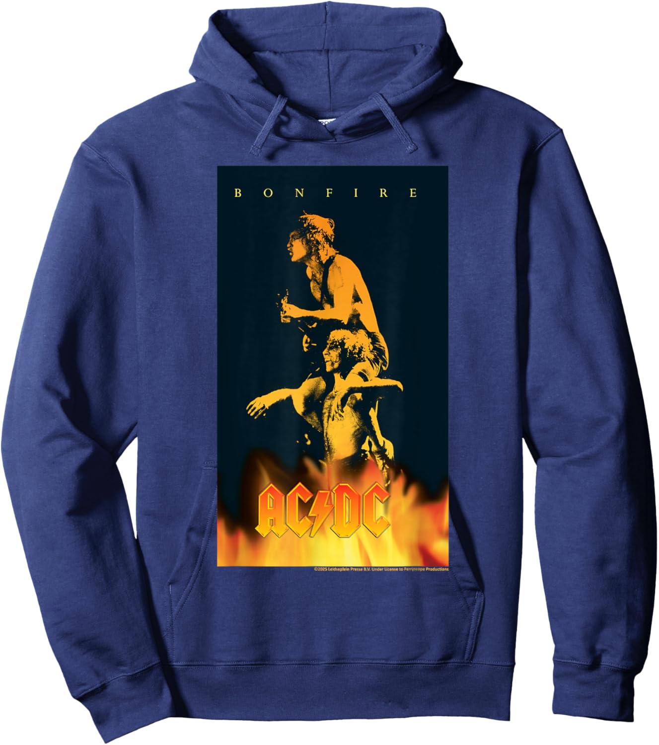 AC/DC Music Band Bonfire Graphic Poster Art Hoodie - Hoodie | Navy
