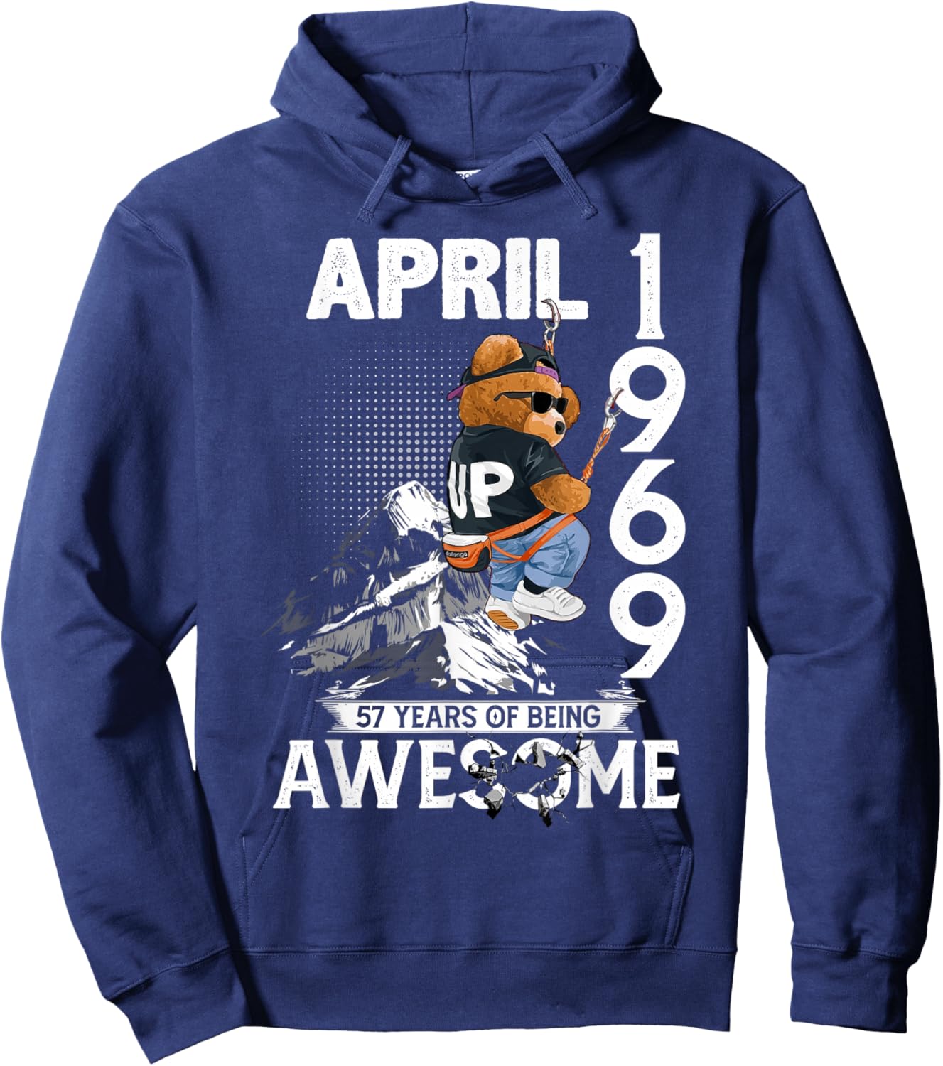 57th Birthday Legends April 1969 Vintage 57 Years Old Hoodie - Hoodie | Navy