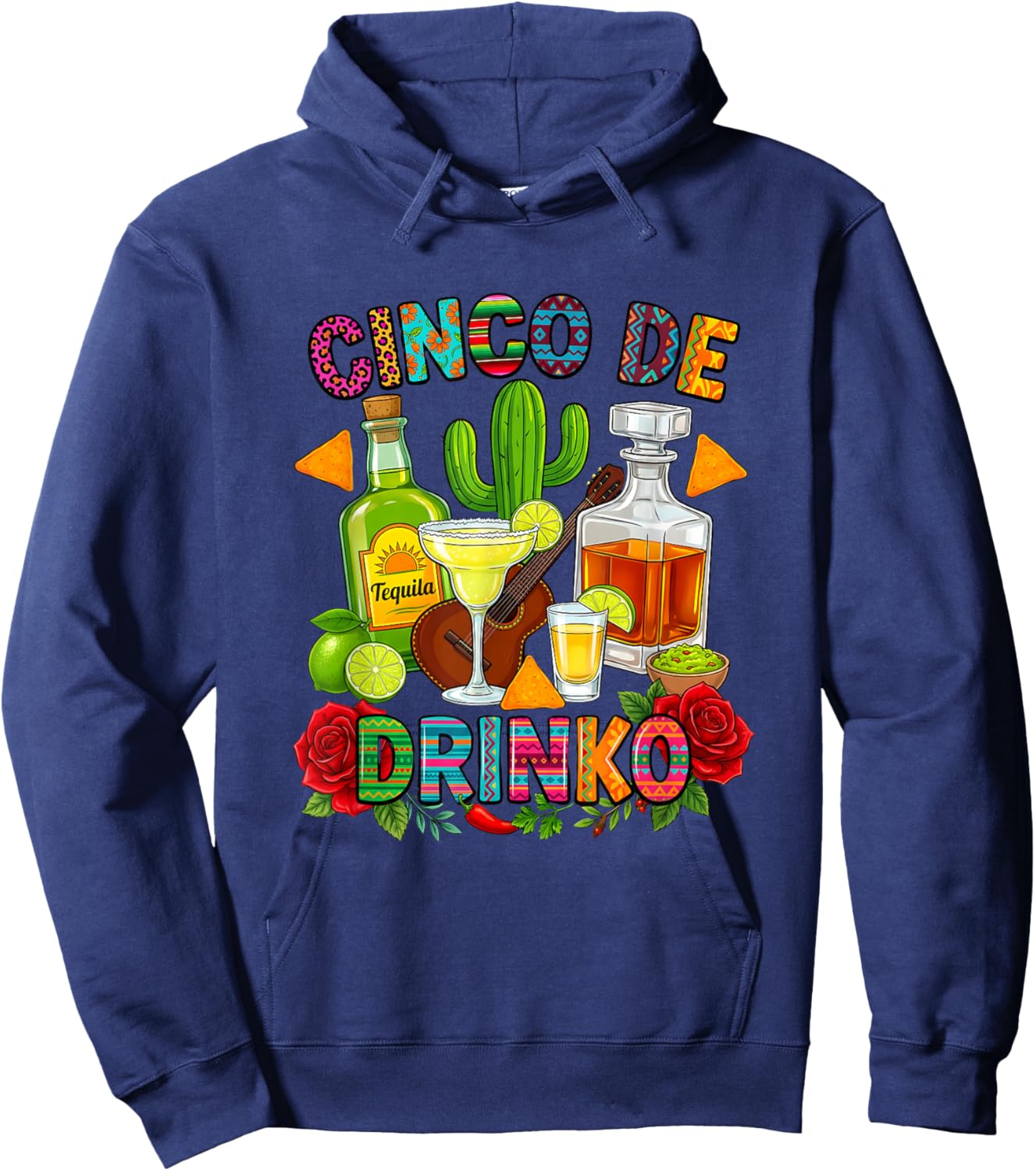 Cinco De Drinko Funny Margarita Party Fiesta Men Women Hoodie - Hoodie | Navy
